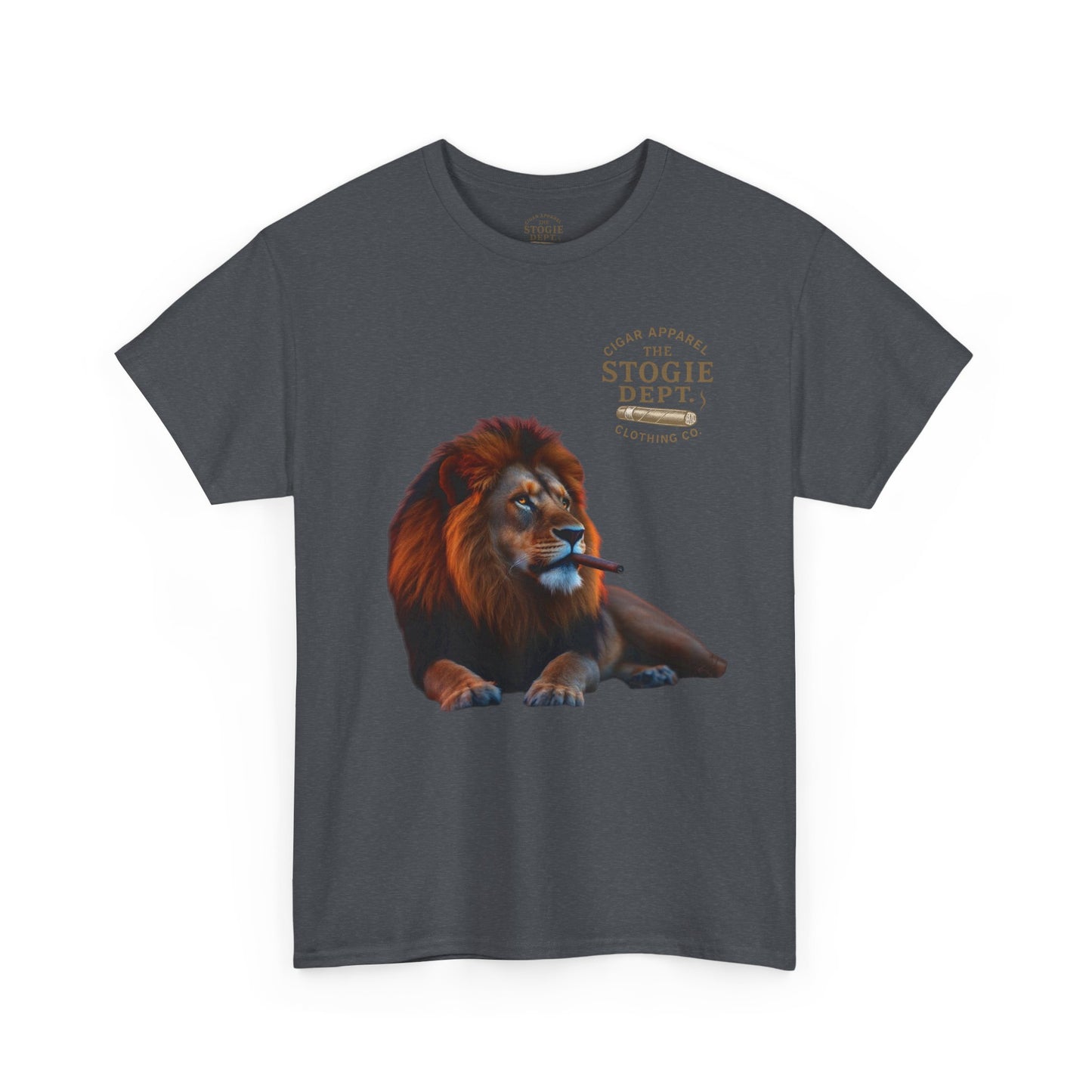 Majestic Lion Graphic Tee - Unisex Heavy Cotton Shirt for Animal Lovers, Relaxed Fit, Gift for Birthdays, Eco-Friendly Fashion
