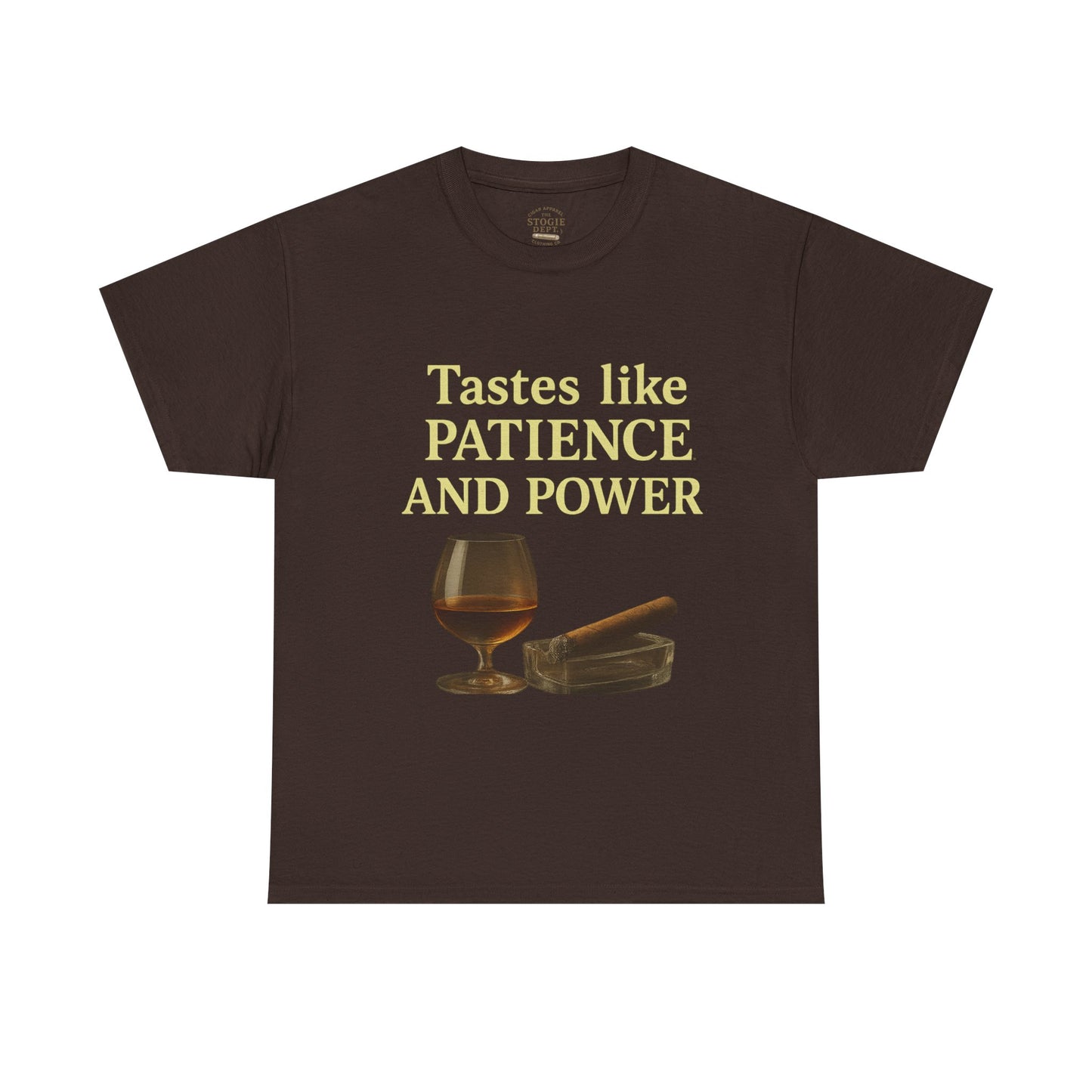 Patience and Power Tee, Funny Unisex Cotton T-Shirt, Gift for Whiskey Lovers, Inspirational Humor Shirt, Casual Everyday Wear