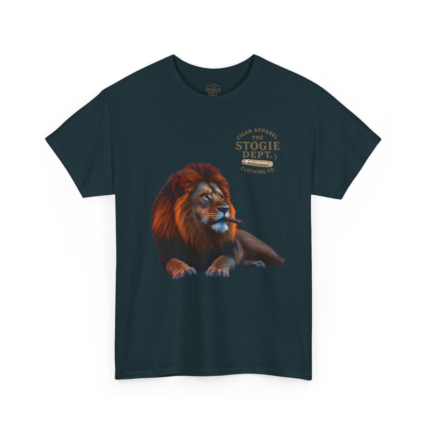 Majestic Lion Graphic Tee - Unisex Heavy Cotton Shirt for Animal Lovers, Relaxed Fit, Gift for Birthdays, Eco-Friendly Fashion