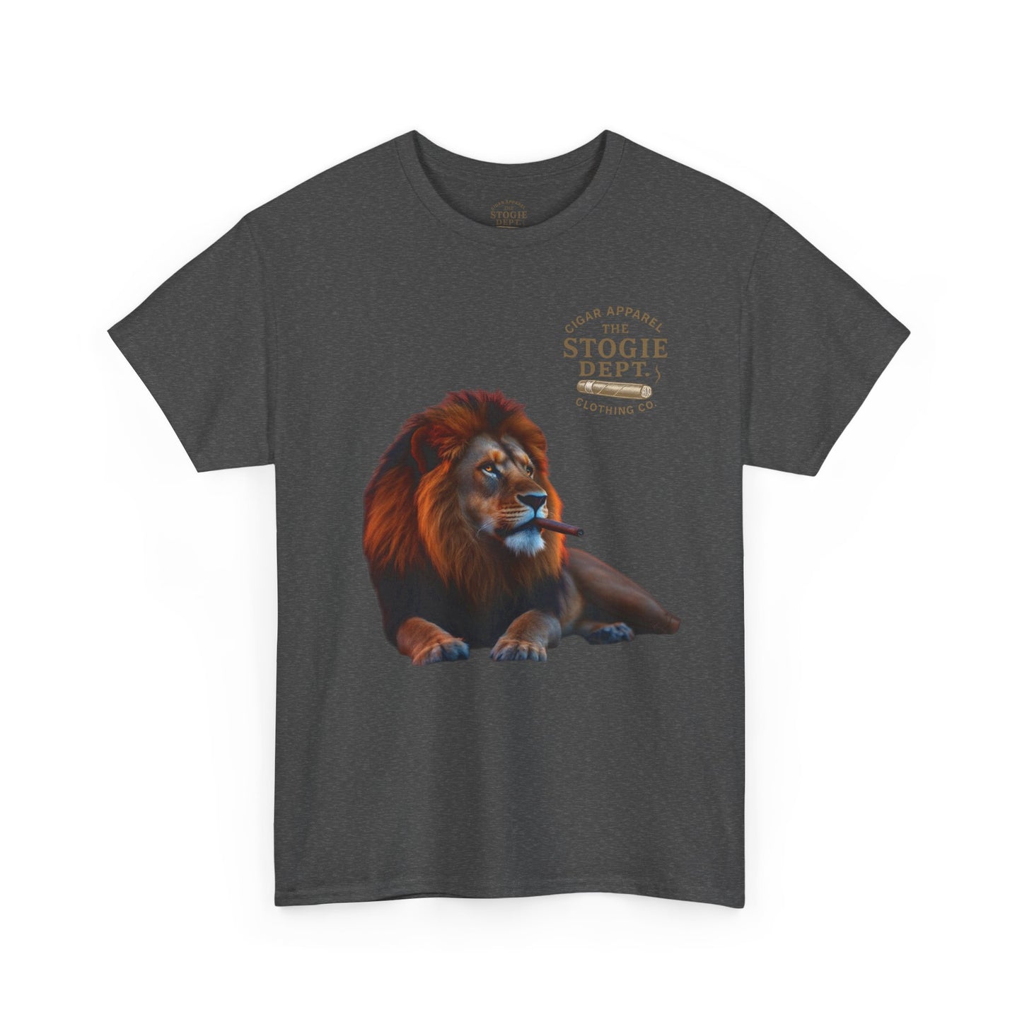 Majestic Lion Graphic Tee - Unisex Heavy Cotton Shirt for Animal Lovers, Relaxed Fit, Gift for Birthdays, Eco-Friendly Fashion