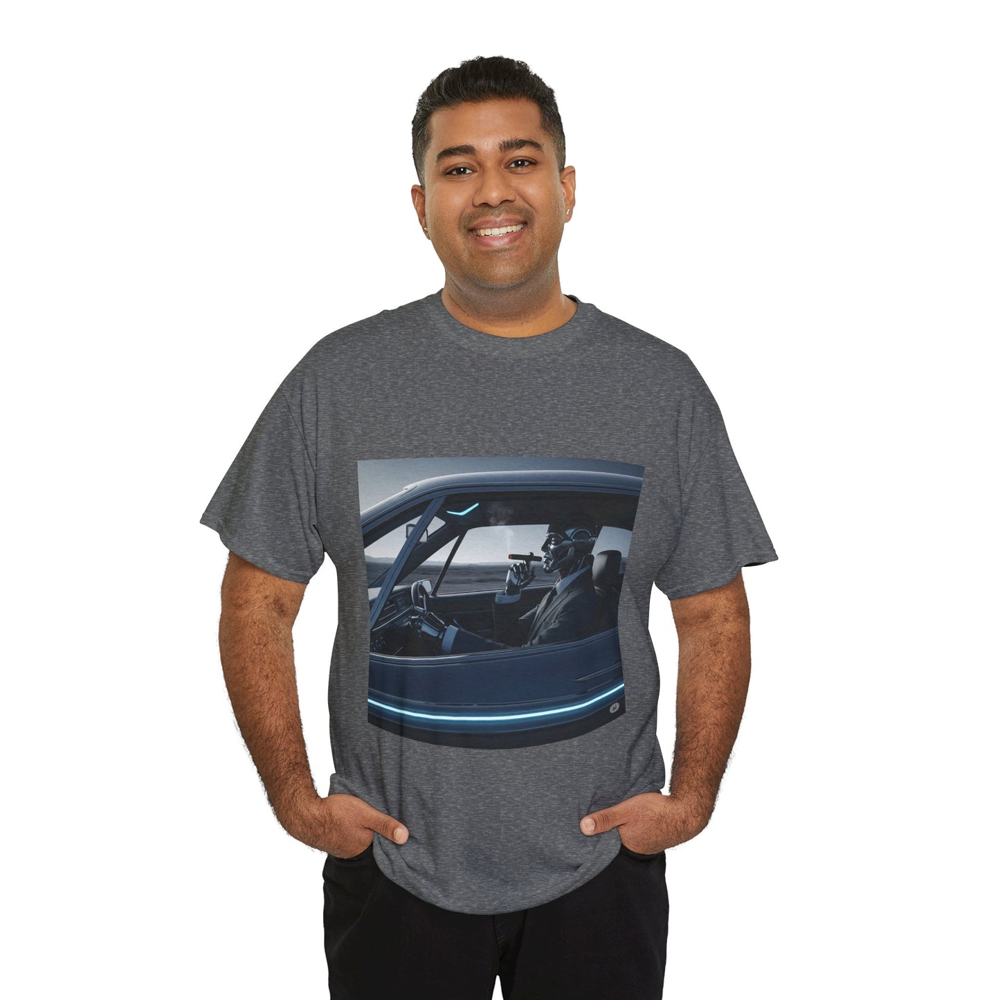 Vintage Car Driver Unisex Heavy Cotton Tee | Retro Graphic Shirt, Casual Wear, Gift for Car Lovers, Streetwear