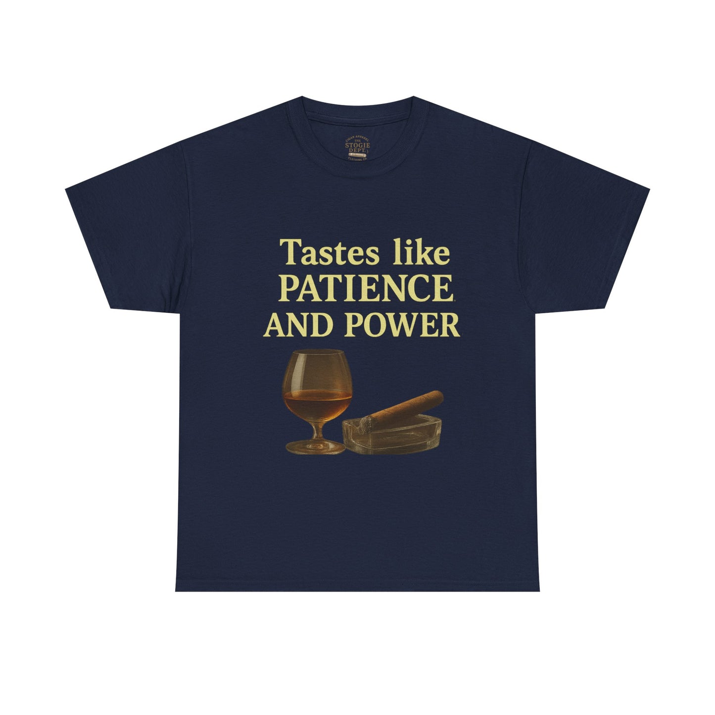 Patience and Power Tee, Funny Unisex Cotton T-Shirt, Gift for Whiskey Lovers, Inspirational Humor Shirt, Casual Everyday Wear