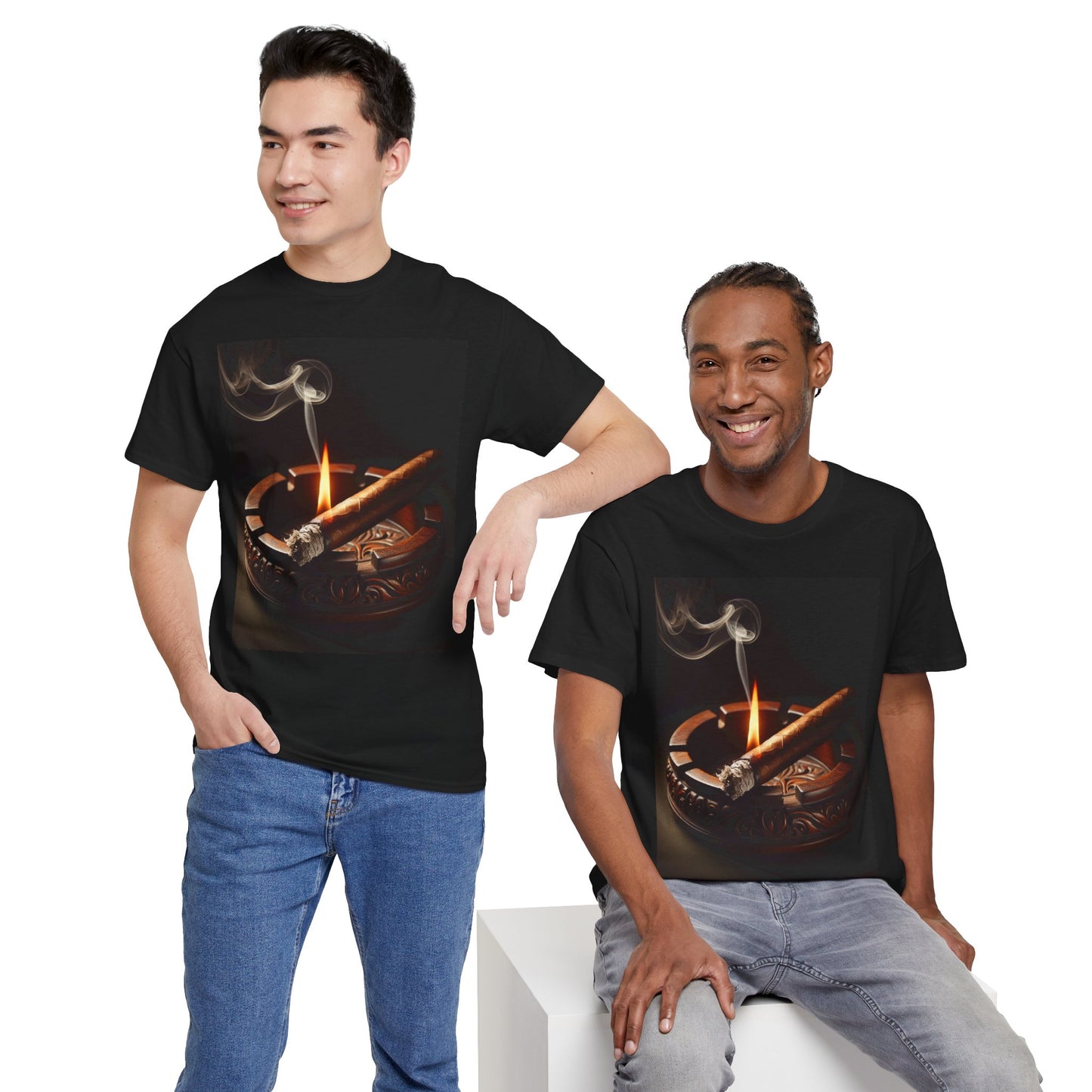 Cigarette Smoke Tee, Vintage Vibe T-Shirt