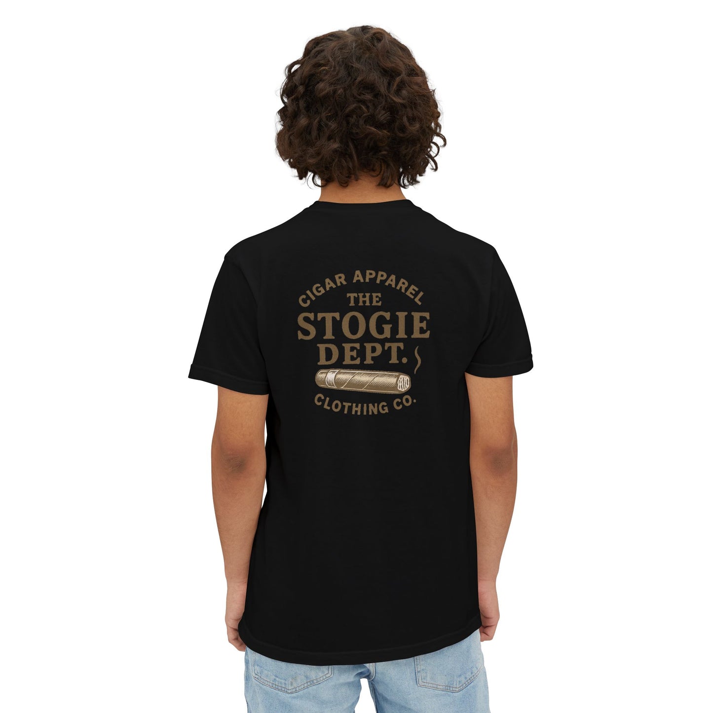 Vintage Cigar-Themed Pocket T-Shirt, Casual Wear, Gifts for Him, Father's Day, Birthday Gift, Comfortable Everyday Tee