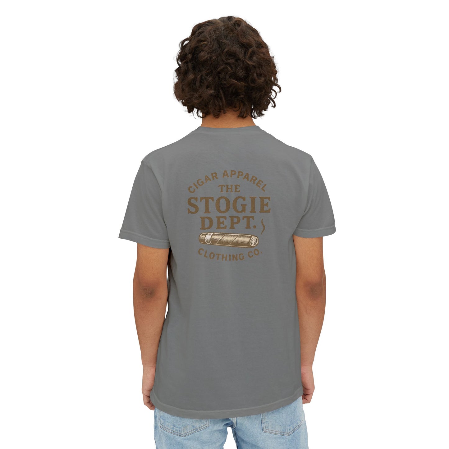 Vintage Cigar-Themed Pocket T-Shirt, Casual Wear, Gifts for Him, Father's Day, Birthday Gift, Comfortable Everyday Tee