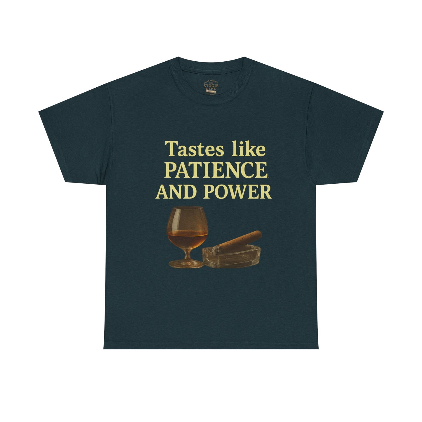 Patience and Power Tee, Funny Unisex Cotton T-Shirt, Gift for Whiskey Lovers, Inspirational Humor Shirt, Casual Everyday Wear