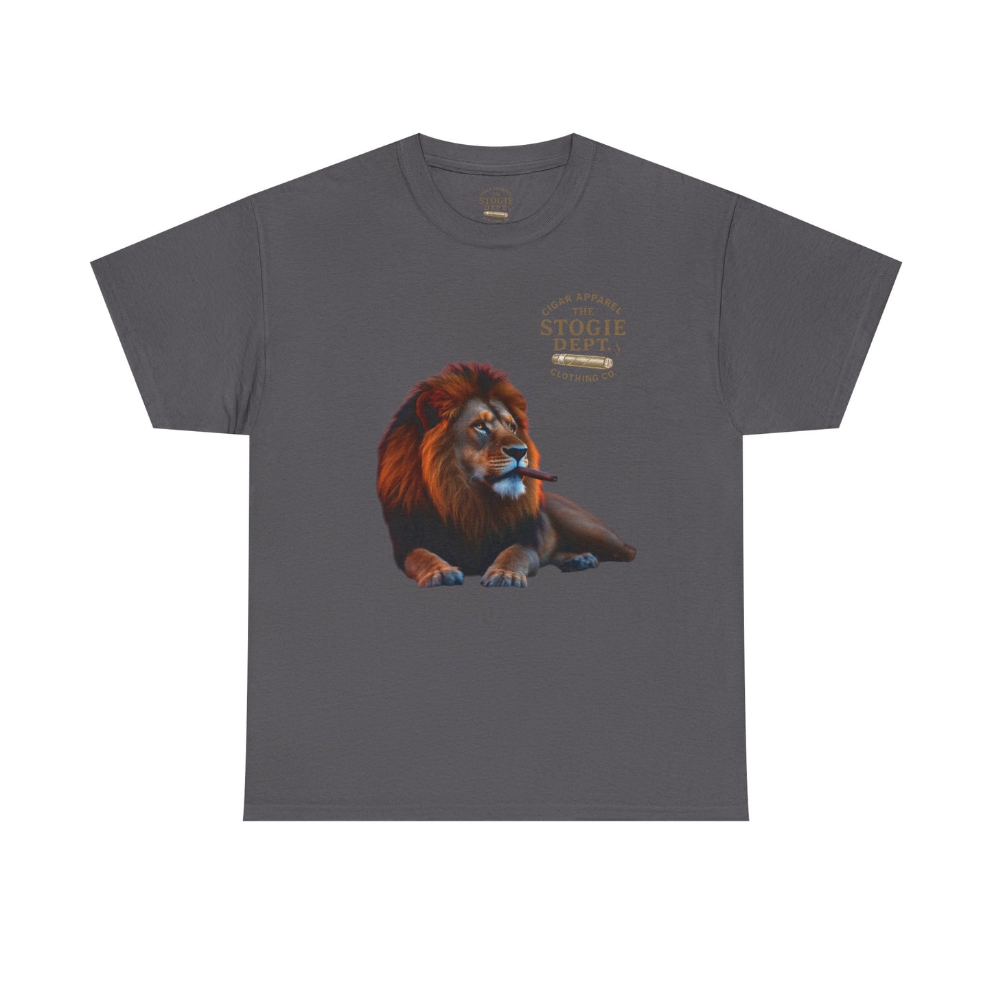 Majestic Lion Graphic Tee - Unisex Heavy Cotton Shirt for Animal Lovers, Relaxed Fit, Gift for Birthdays, Eco-Friendly Fashion