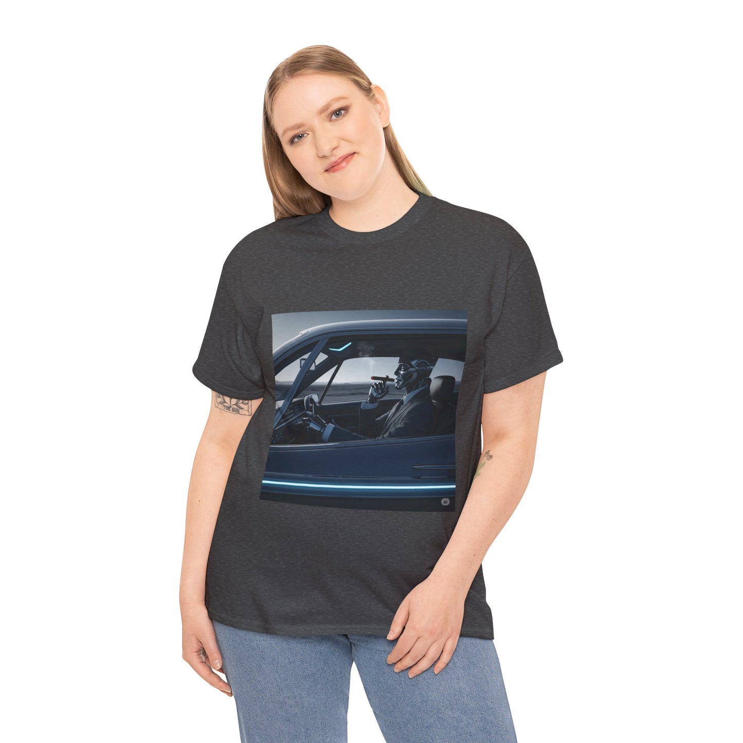 Vintage Car Driver Unisex Heavy Cotton Tee | Retro Graphic Shirt, Casual Wear, Gift for Car Lovers, Streetwear