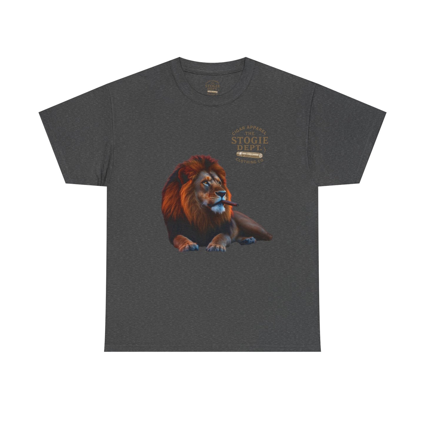 Majestic Lion Graphic Tee - Unisex Heavy Cotton Shirt for Animal Lovers, Relaxed Fit, Gift for Birthdays, Eco-Friendly Fashion