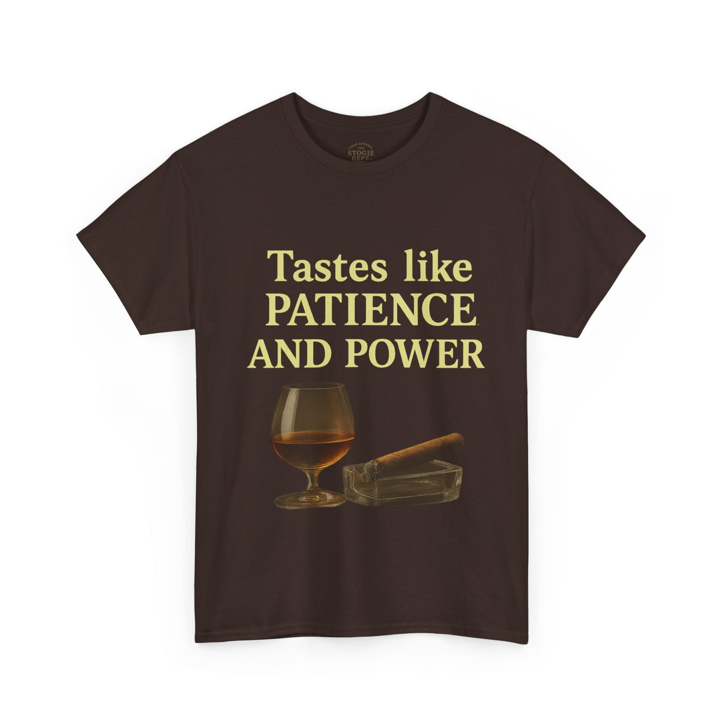 Patience and Power Tee, Funny Unisex Cotton T-Shirt, Gift for Whiskey Lovers, Inspirational Humor Shirt, Casual Everyday Wear