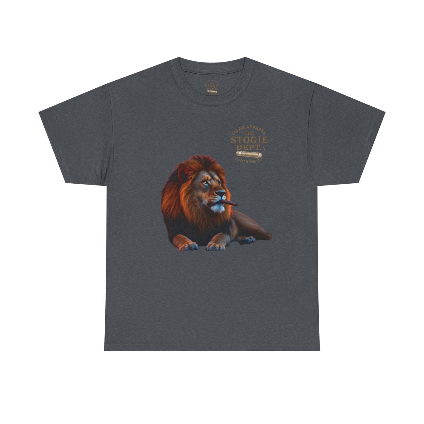 Majestic Lion Graphic Tee - Unisex Heavy Cotton Shirt for Animal Lovers, Relaxed Fit, Gift for Birthdays, Eco-Friendly Fashion