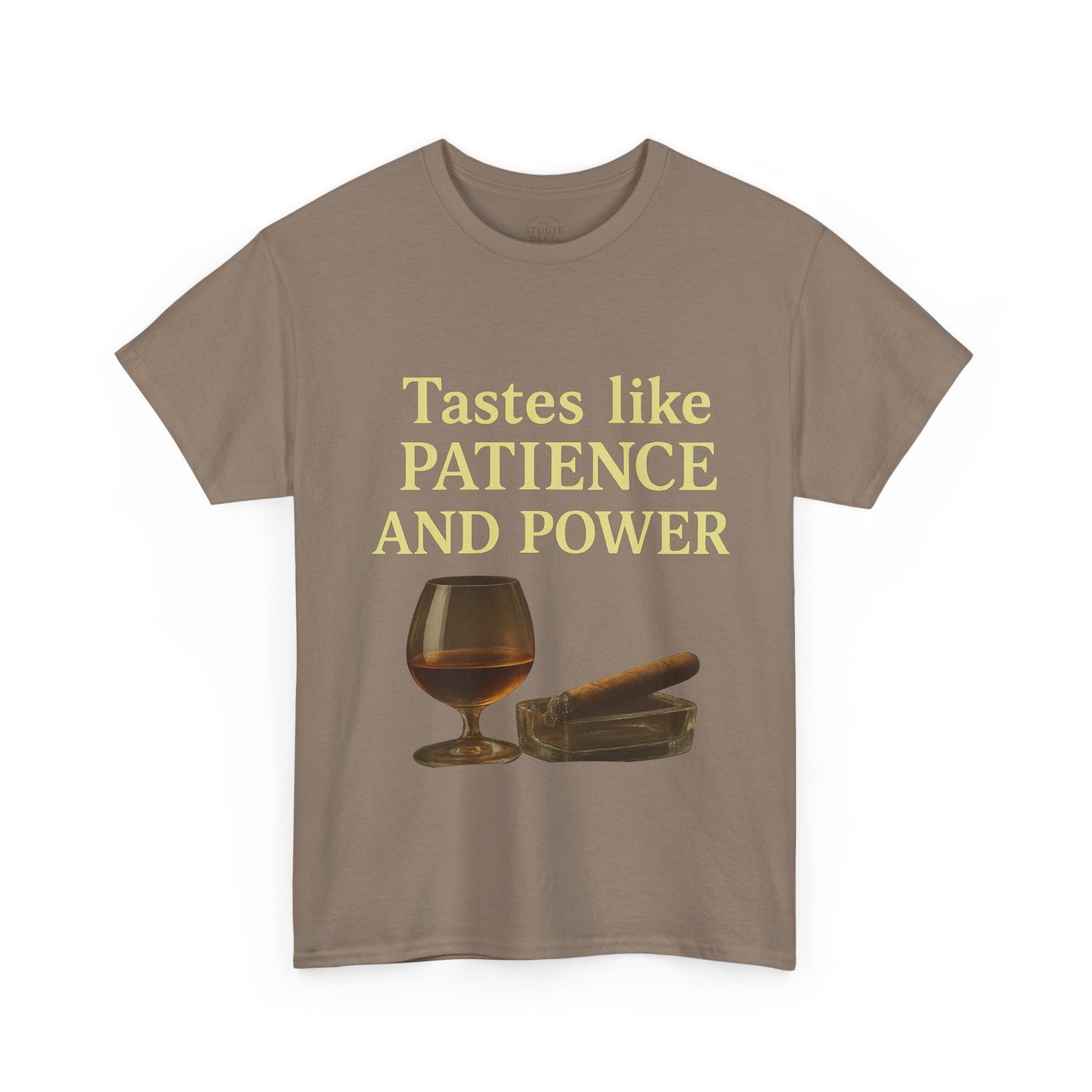 Patience and Power Tee, Funny Unisex Cotton T-Shirt, Gift for Whiskey Lovers, Inspirational Humor Shirt, Casual Everyday Wear