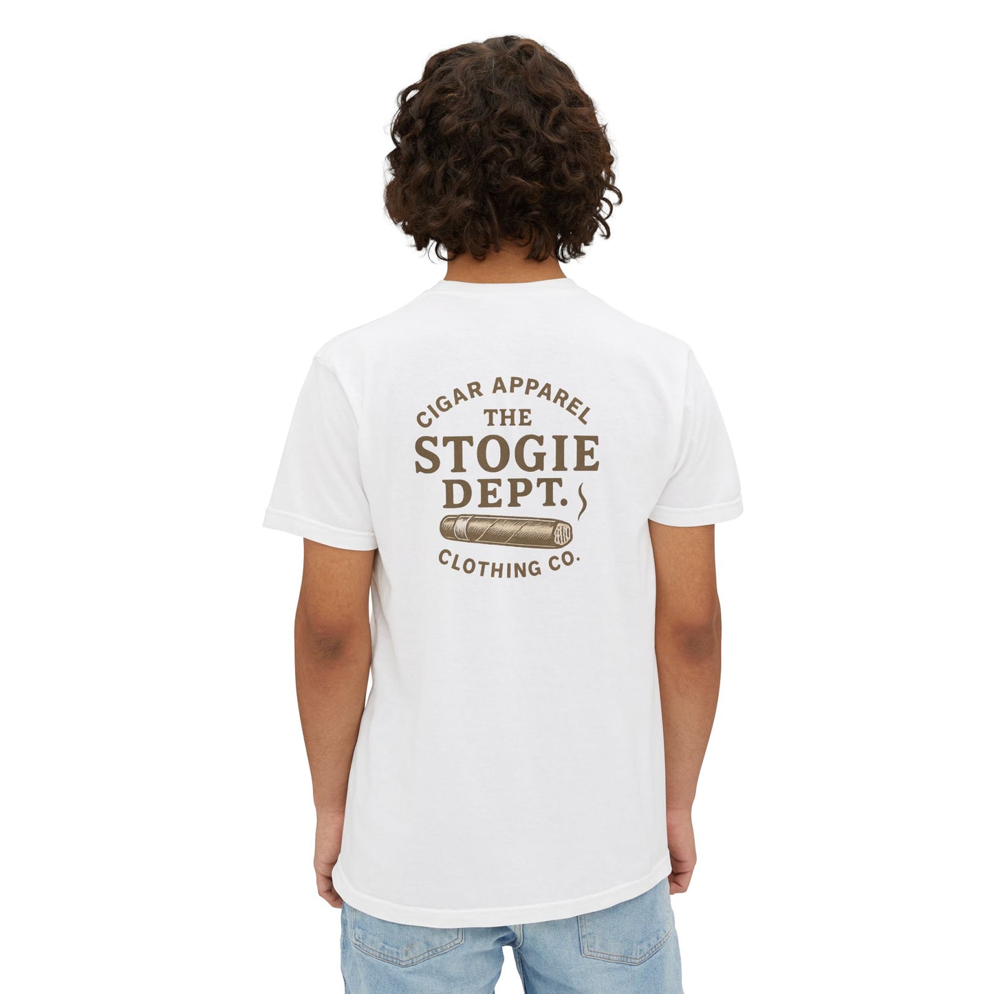 Vintage Cigar-Themed Pocket T-Shirt, Casual Wear, Gifts for Him, Father's Day, Birthday Gift, Comfortable Everyday Tee