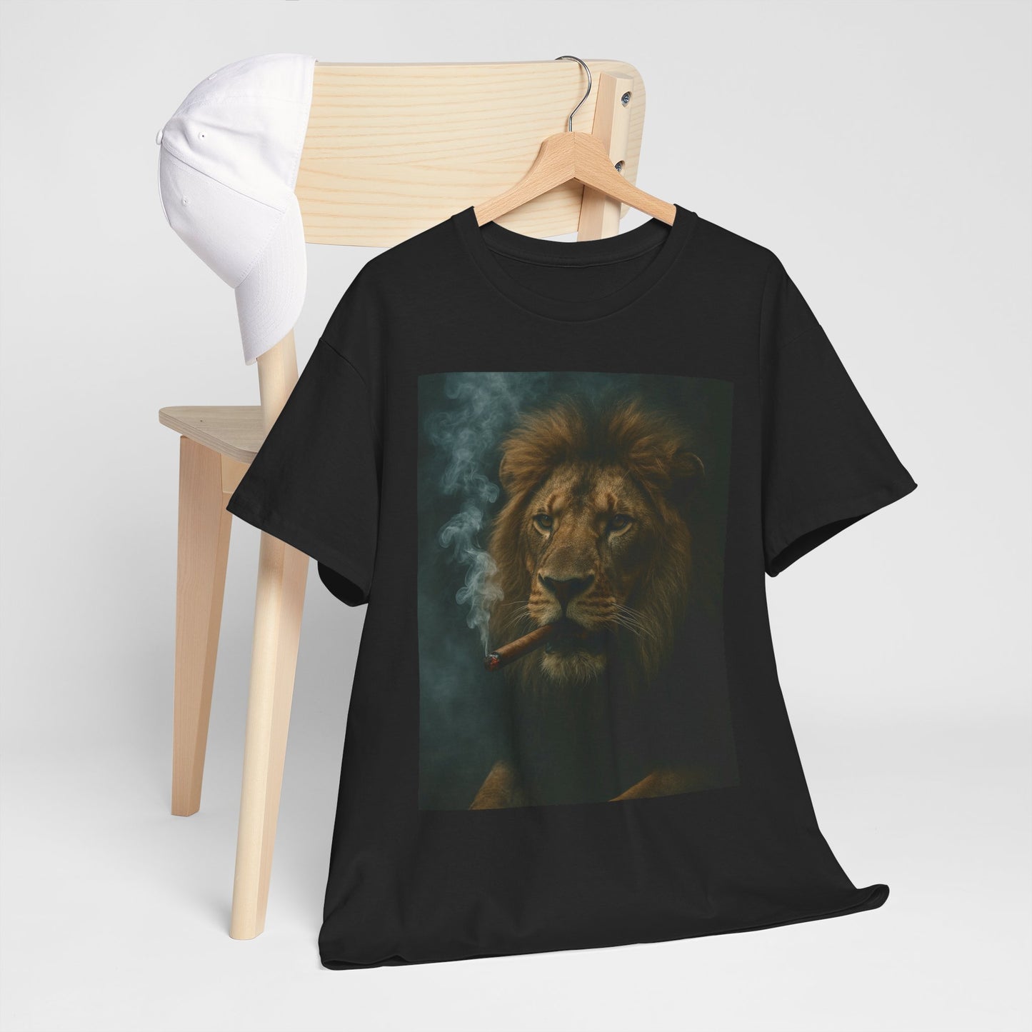 Majestic Lion Unisex Heavy Cotton Tee | Graphic Tee, Animal Lover Shirt, Unique Gift, Casual Wear, Statement Shirt