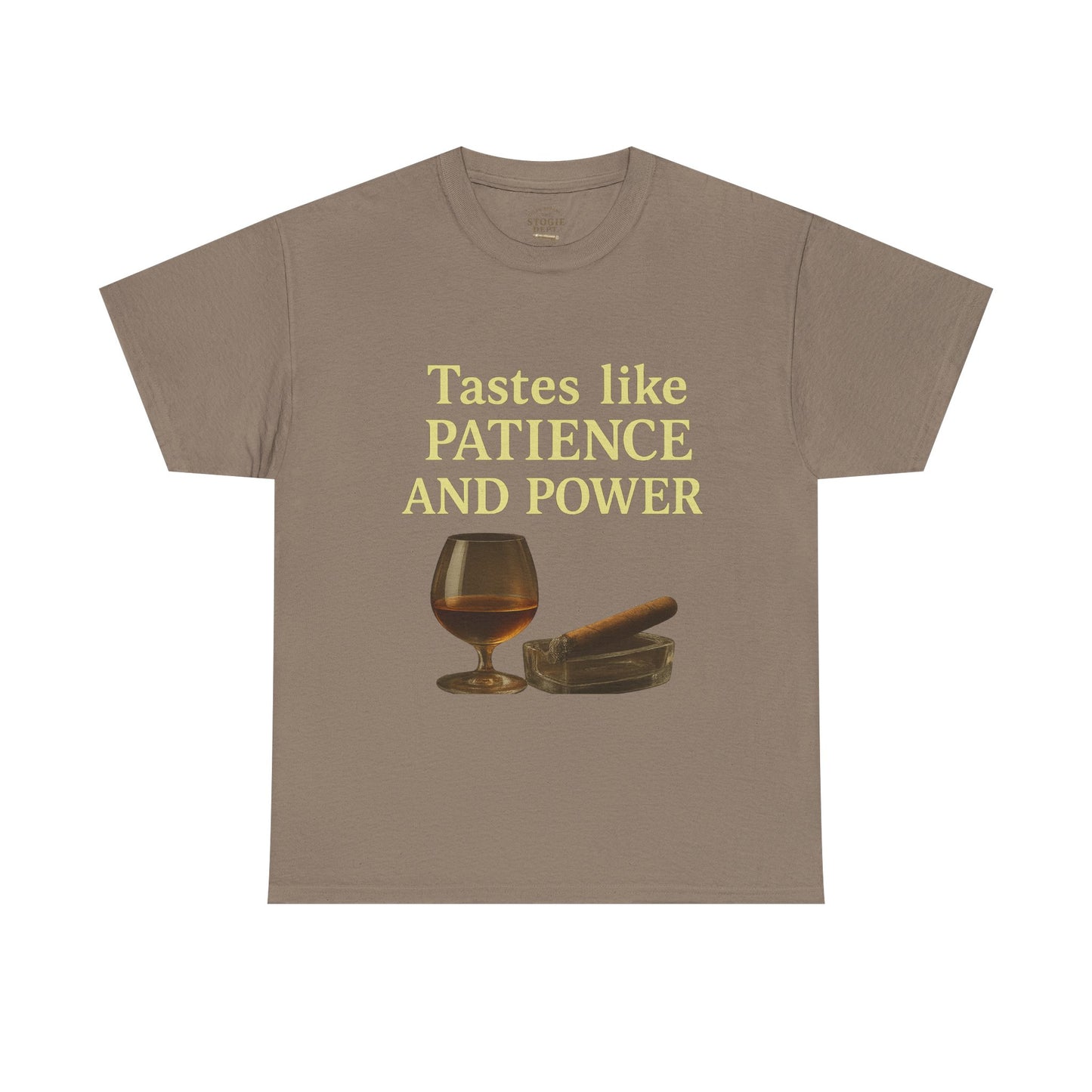 Patience and Power Tee, Funny Unisex Cotton T-Shirt, Gift for Whiskey Lovers, Inspirational Humor Shirt, Casual Everyday Wear