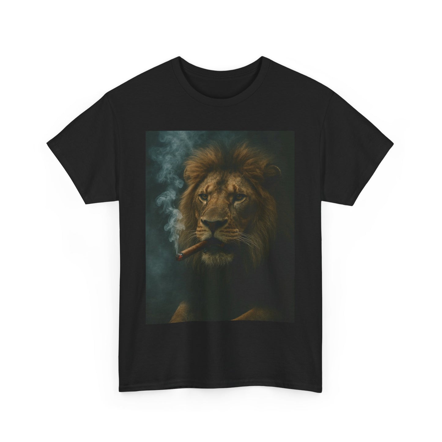 Majestic Lion Unisex Heavy Cotton Tee | Graphic Tee, Animal Lover Shirt, Unique Gift, Casual Wear, Statement Shirt