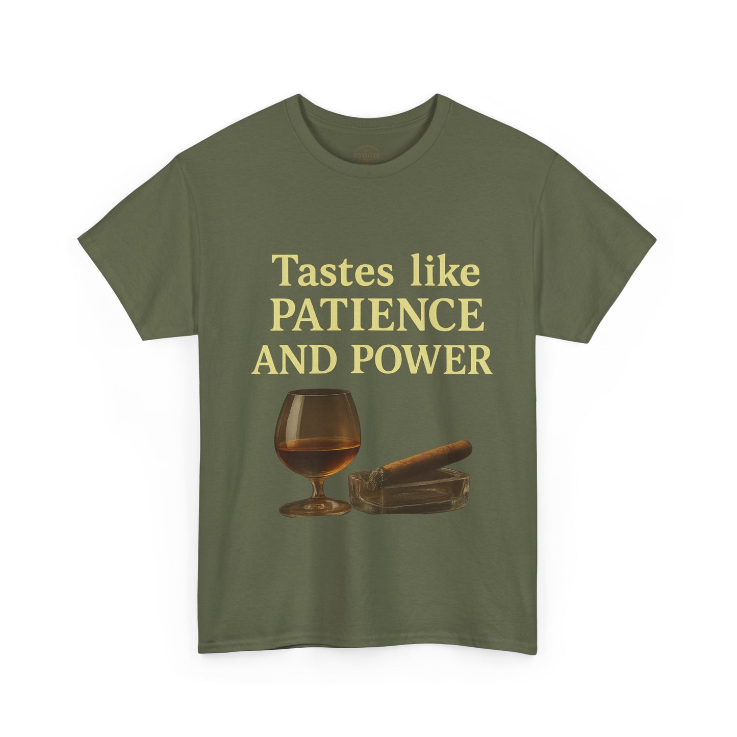 Patience and Power Tee, Funny Unisex Cotton T-Shirt, Gift for Whiskey Lovers, Inspirational Humor Shirt, Casual Everyday Wear