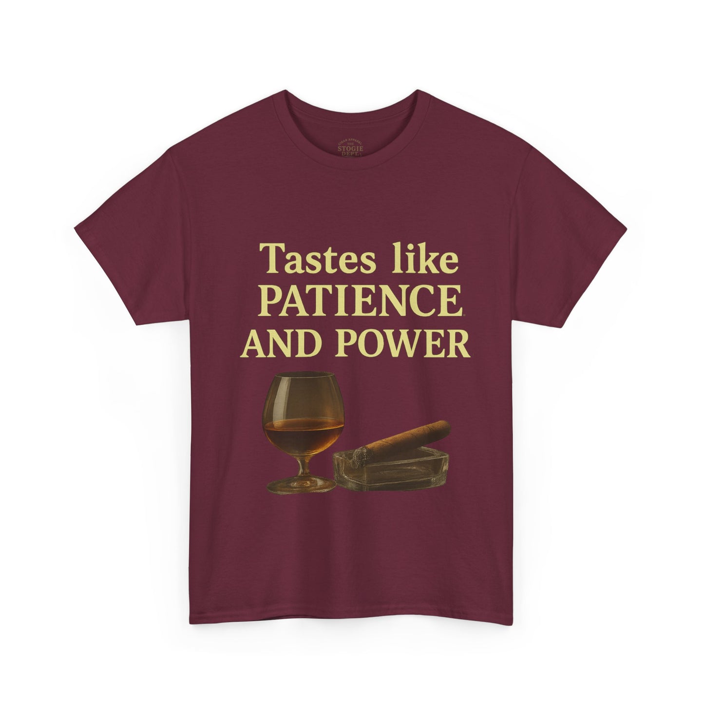 Patience and Power Tee, Funny Unisex Cotton T-Shirt, Gift for Whiskey Lovers, Inspirational Humor Shirt, Casual Everyday Wear