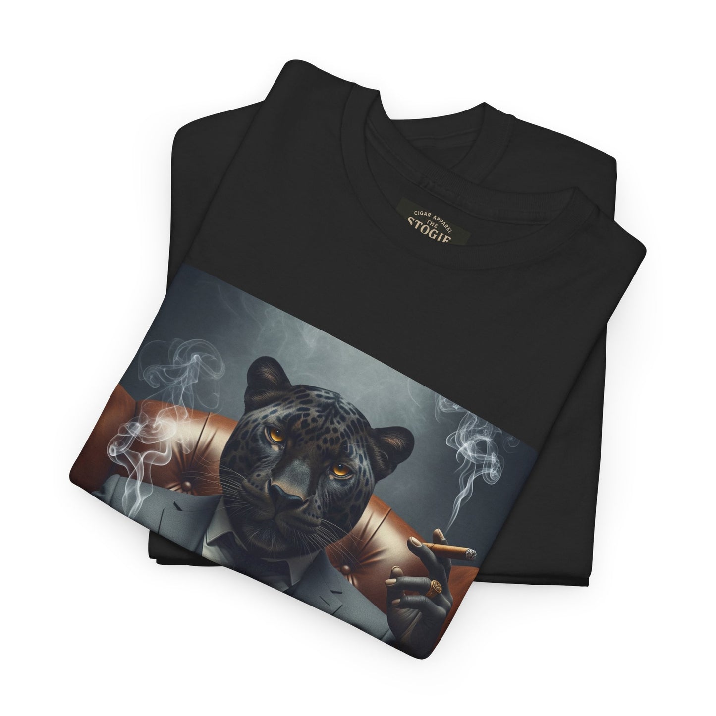 Stylish Unisex Heavy Cotton Tee with Cool Panther Design,