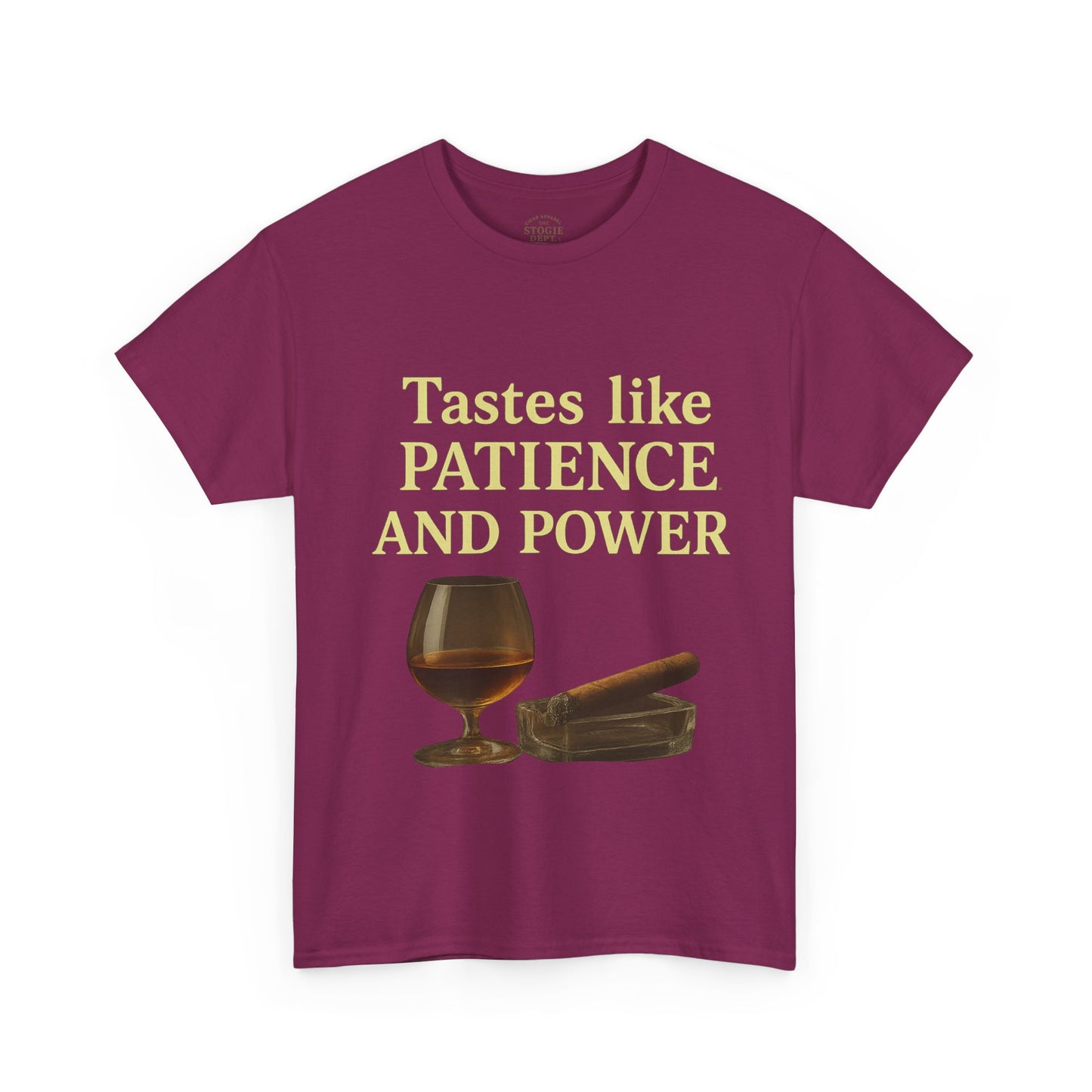 Patience and Power Tee, Funny Unisex Cotton T-Shirt, Gift for Whiskey Lovers, Inspirational Humor Shirt, Casual Everyday Wear