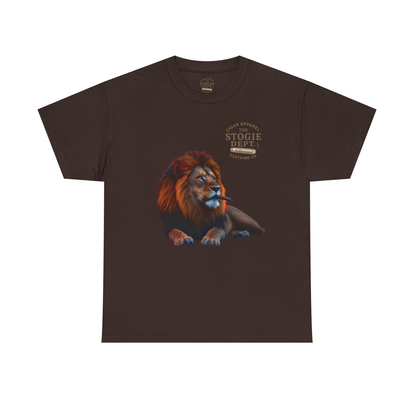 Majestic Lion Graphic Tee - Unisex Heavy Cotton Shirt for Animal Lovers, Relaxed Fit, Gift for Birthdays, Eco-Friendly Fashion