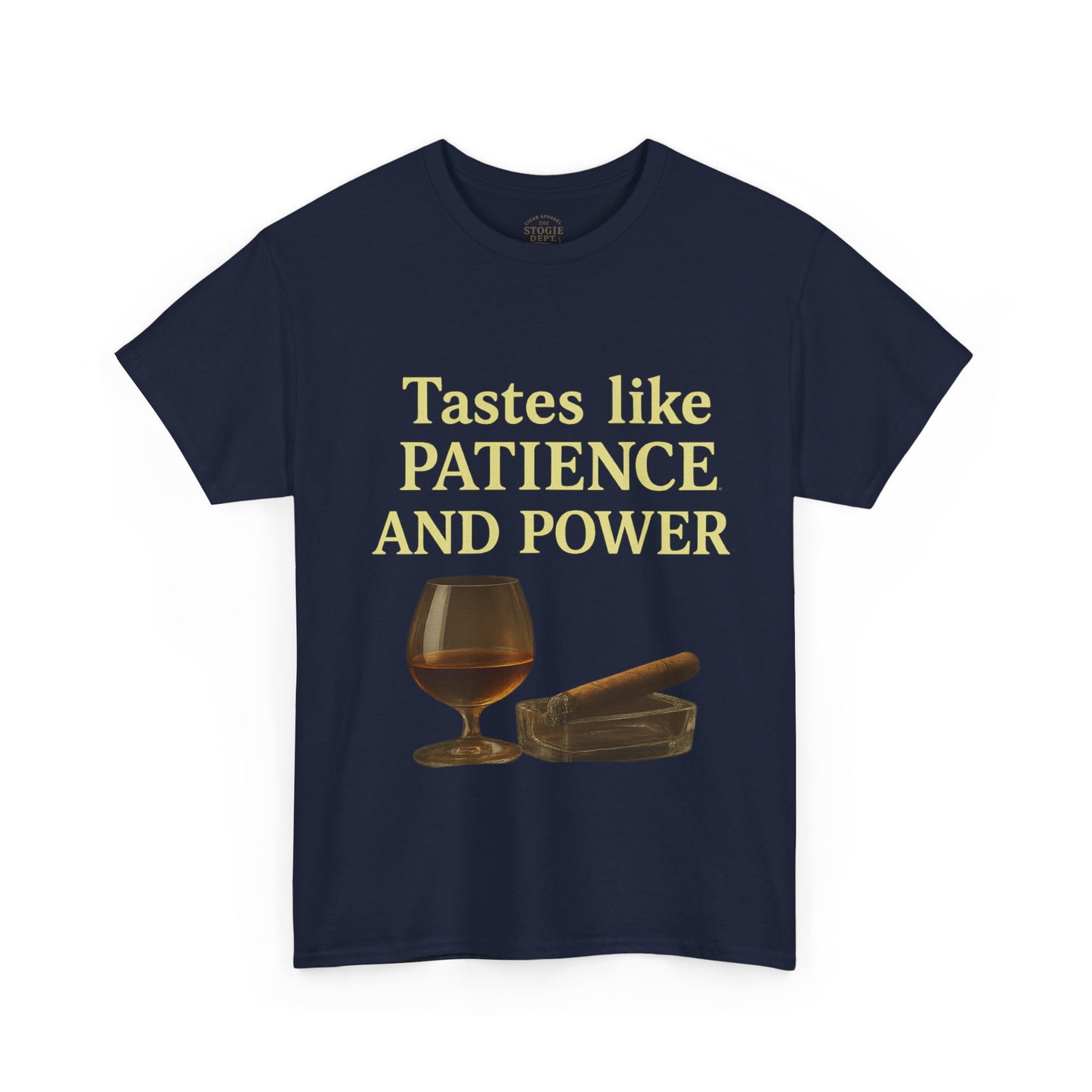Patience and Power Tee, Funny Unisex Cotton T-Shirt, Gift for Whiskey Lovers, Inspirational Humor Shirt, Casual Everyday Wear