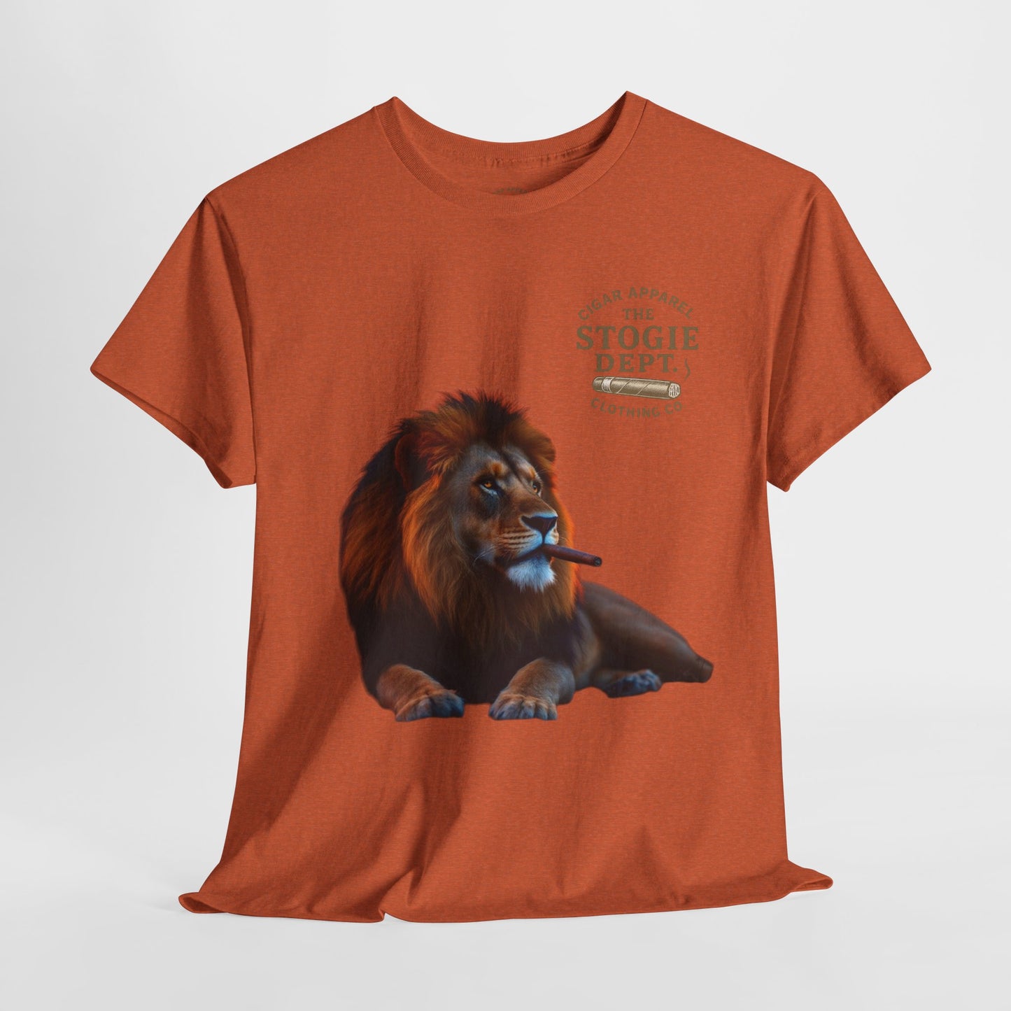 Majestic Lion Graphic Tee - Unisex Heavy Cotton Shirt for Animal Lovers, Relaxed Fit, Gift for Birthdays, Eco-Friendly Fashion