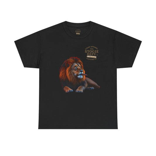 Majestic Lion Graphic Tee - Unisex Heavy Cotton Shirt for Animal Lovers, Relaxed Fit, Gift for Birthdays, Eco-Friendly Fashion