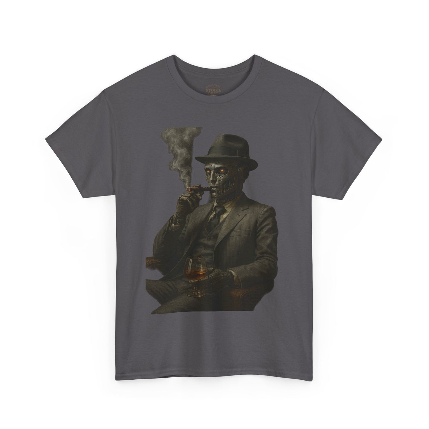Vintage Style Smoking Man Tee, Unisex Cotton Shirt, Casual Wear, Gift for Him, Retro Graphic Tee, Unique Style T-Shirt