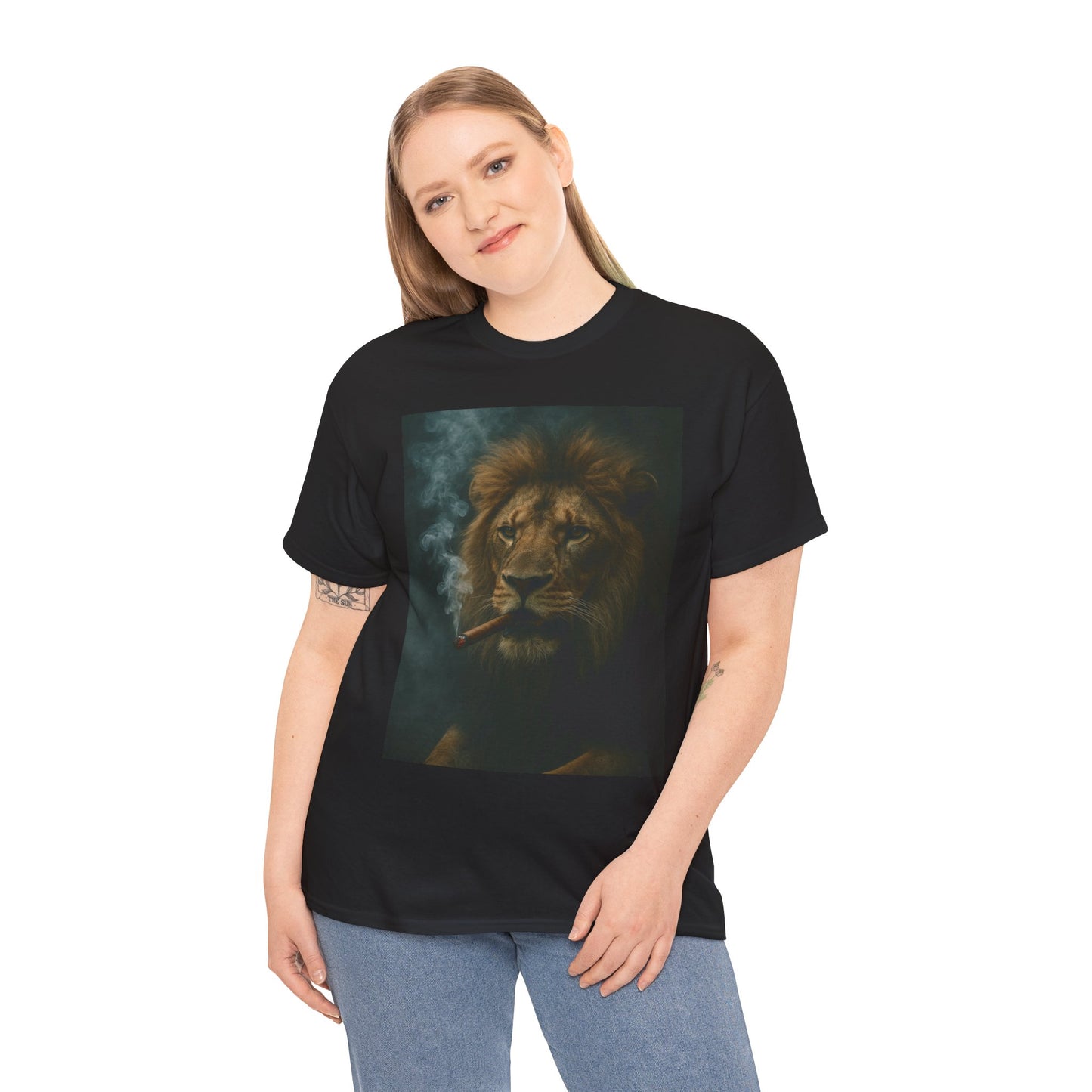 Majestic Lion Unisex Heavy Cotton Tee | Graphic Tee, Animal Lover Shirt, Unique Gift, Casual Wear, Statement Shirt