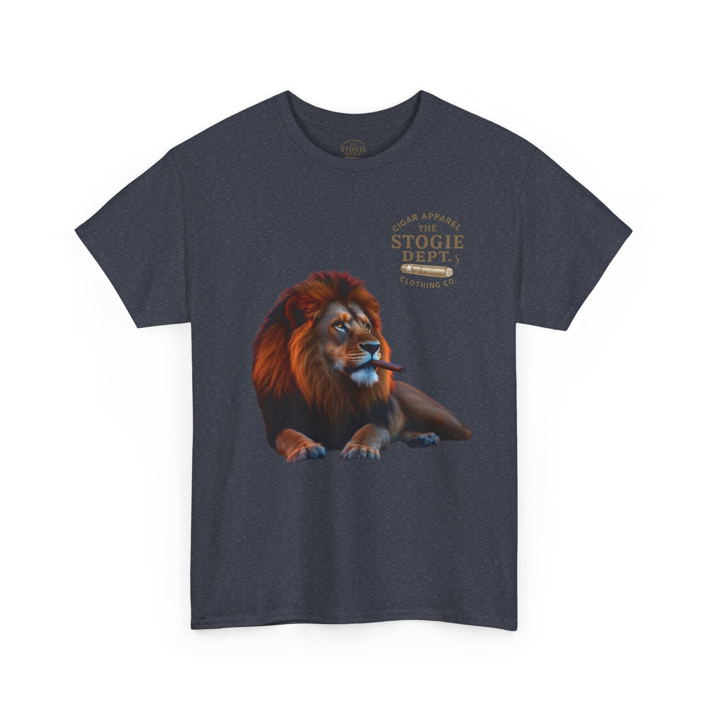 Majestic Lion Graphic Tee - Unisex Heavy Cotton Shirt for Animal Lovers, Relaxed Fit, Gift for Birthdays, Eco-Friendly Fashion