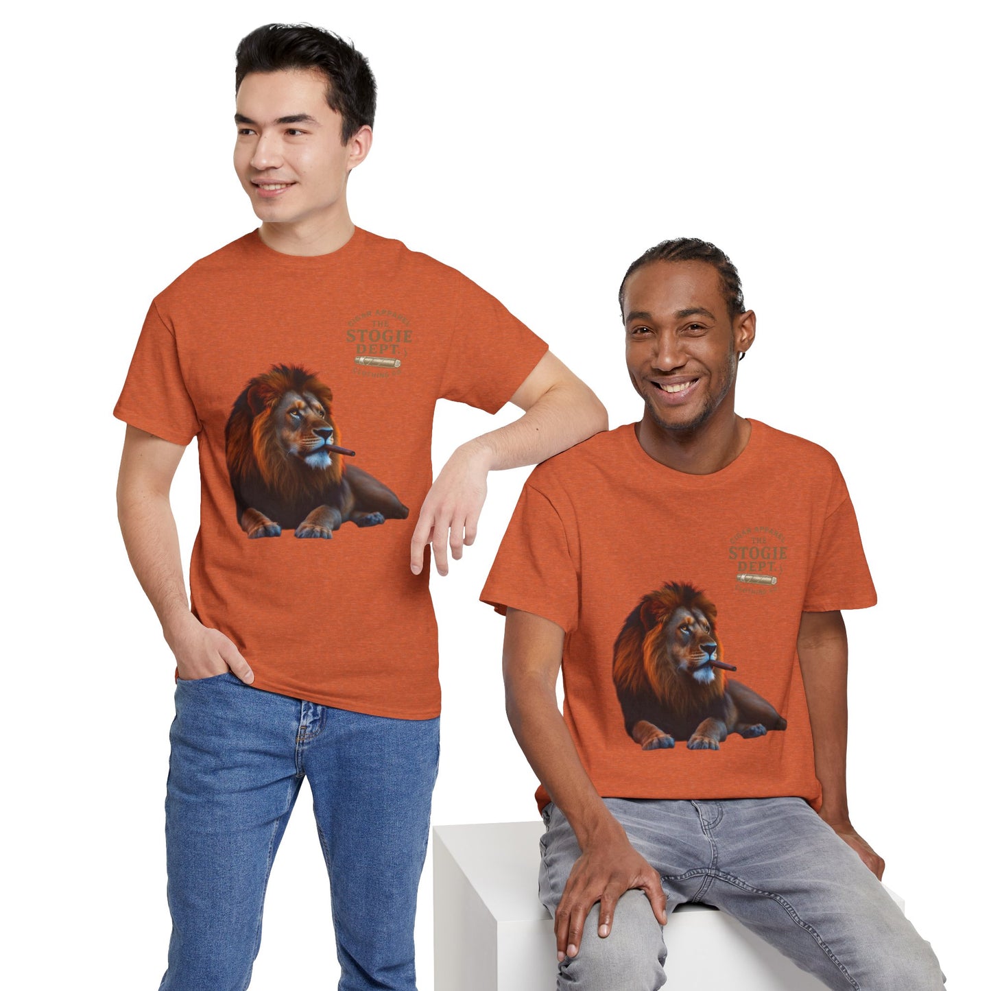 Majestic Lion Graphic Tee - Unisex Heavy Cotton Shirt for Animal Lovers, Relaxed Fit, Gift for Birthdays, Eco-Friendly Fashion