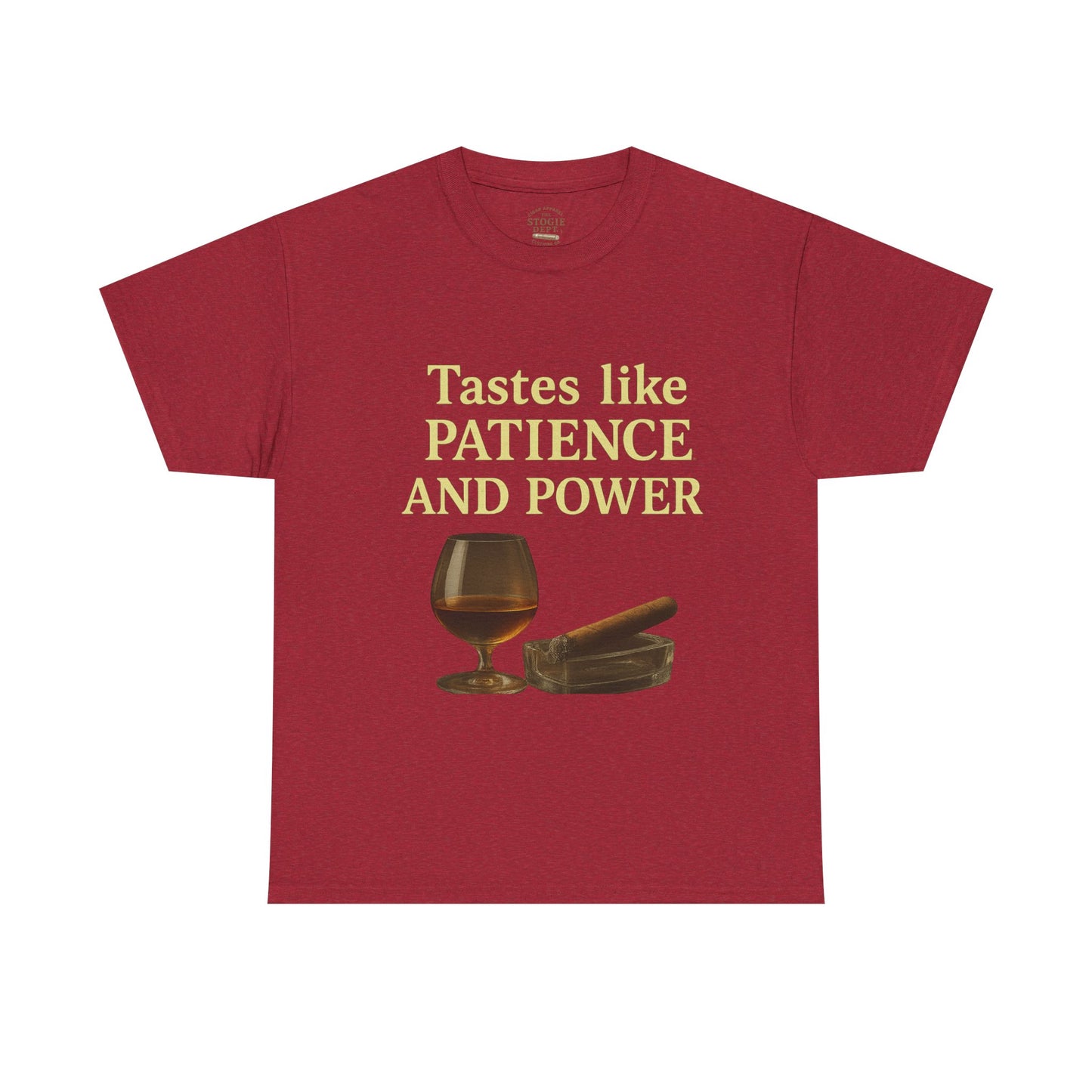 Patience and Power Tee, Funny Unisex Cotton T-Shirt, Gift for Whiskey Lovers, Inspirational Humor Shirt, Casual Everyday Wear