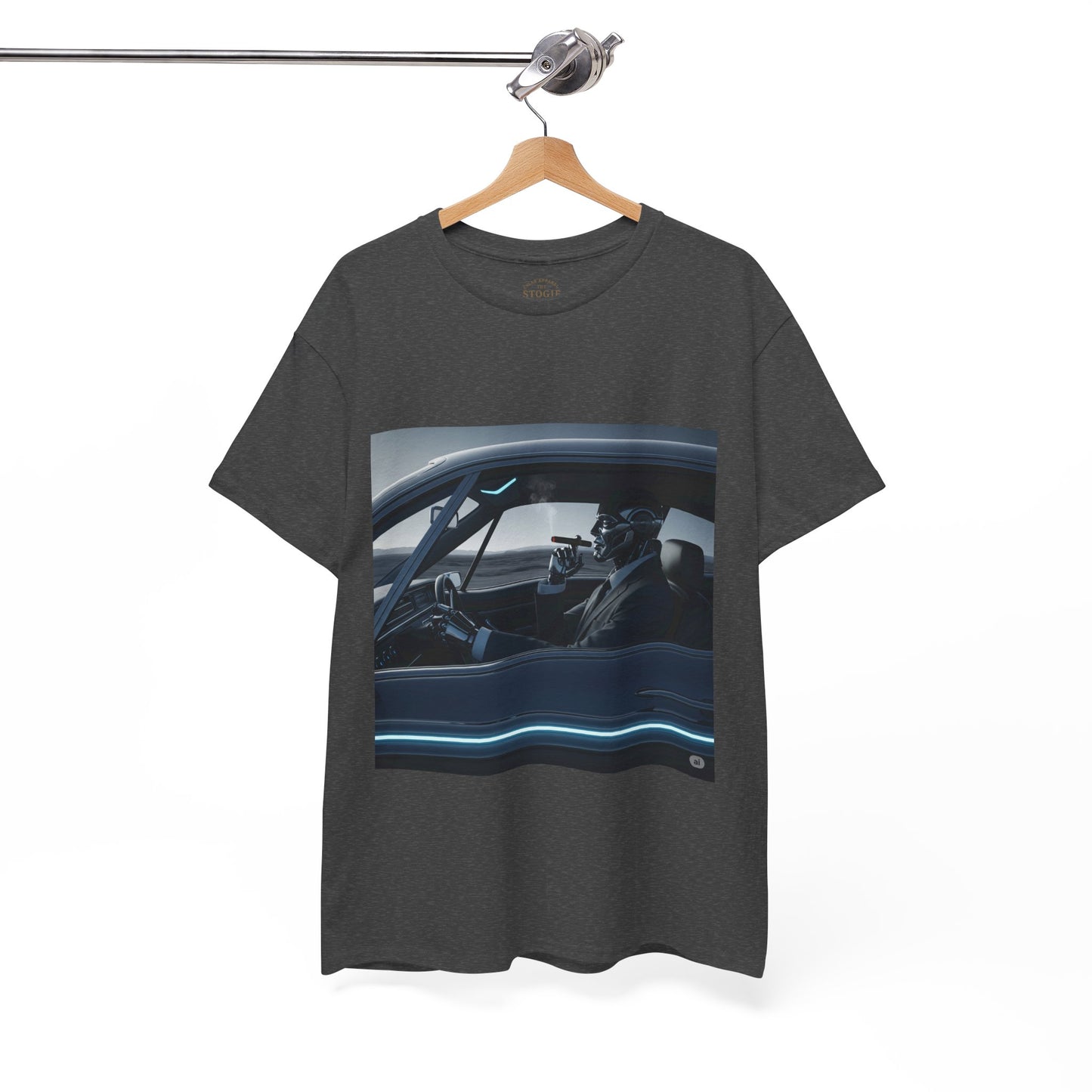 Vintage Car Driver Unisex Heavy Cotton Tee | Retro Graphic Shirt, Casual Wear, Gift for Car Lovers, Streetwear