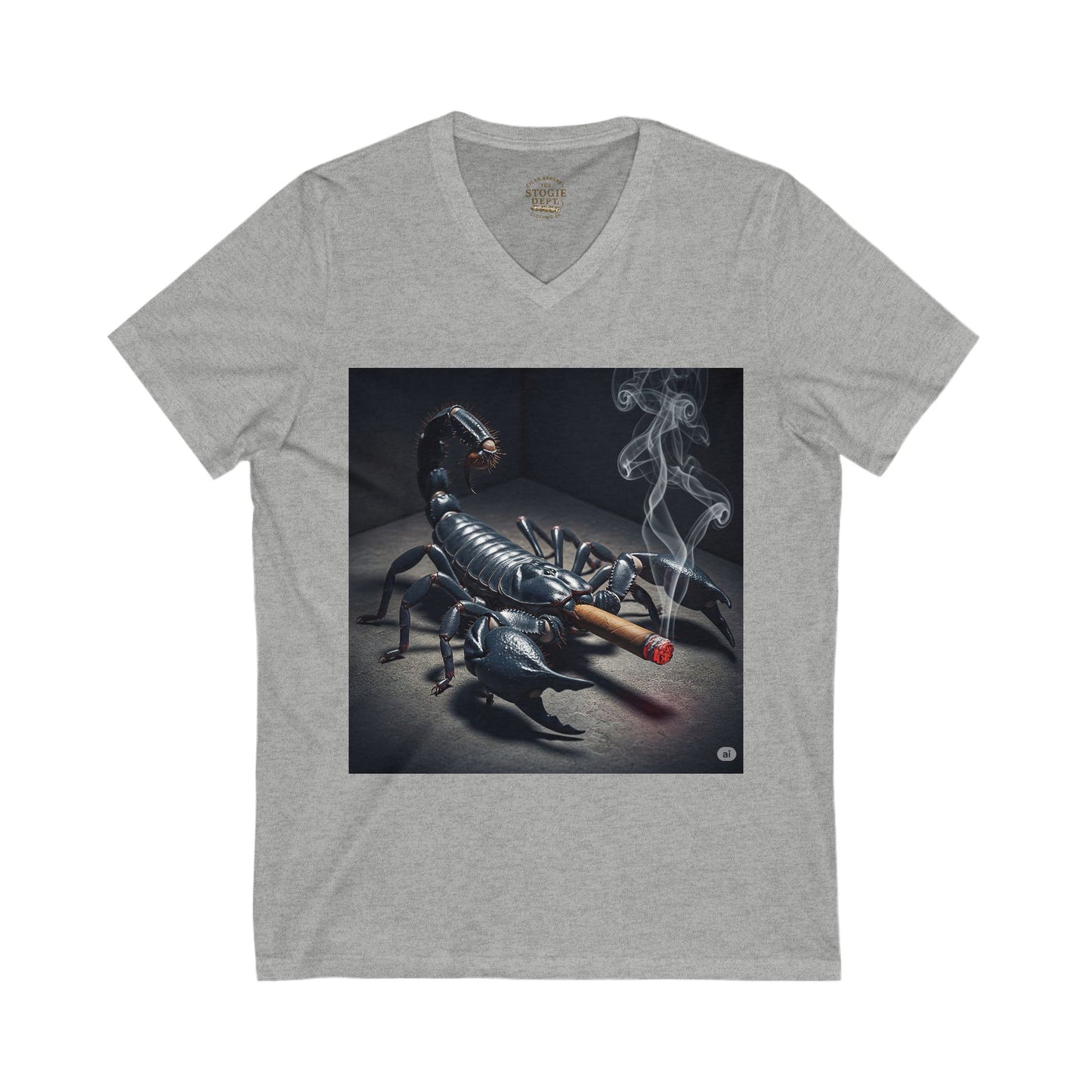 Scorpion Smoke V-Neck Tee,