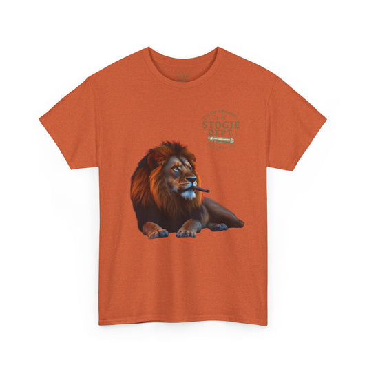Majestic Lion Graphic Tee - Unisex Heavy Cotton Shirt for Animal Lovers, Relaxed Fit, Gift for Birthdays, Eco-Friendly Fashion