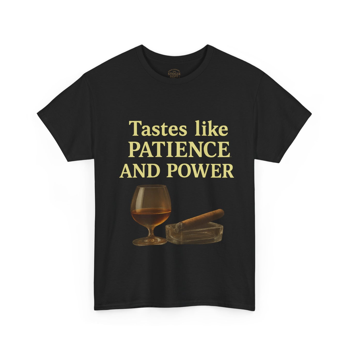 Patience and Power Tee, Funny Unisex Cotton T-Shirt, Gift for Whiskey Lovers, Inspirational Humor Shirt, Casual Everyday Wear