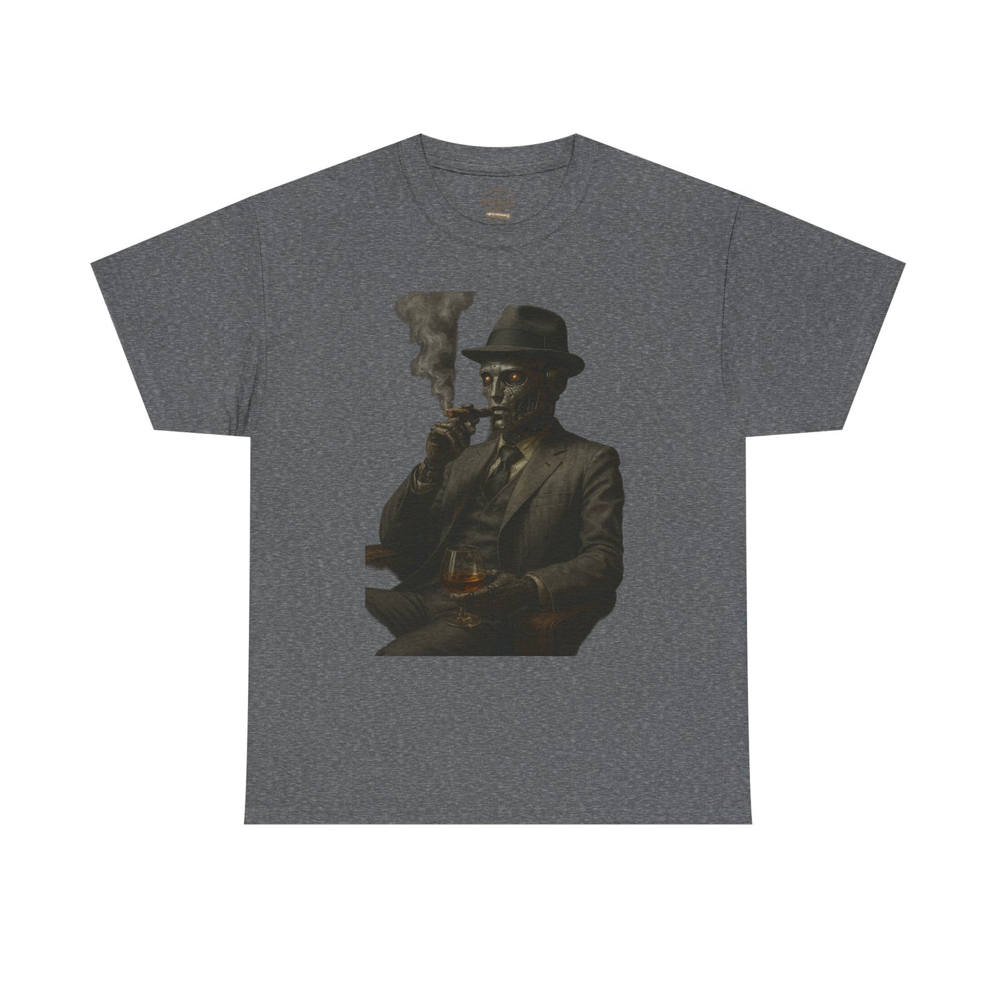 Vintage Style Smoking Man Tee, Unisex Cotton Shirt, Casual Wear, Gift for Him, Retro Graphic Tee, Unique Style T-Shirt
