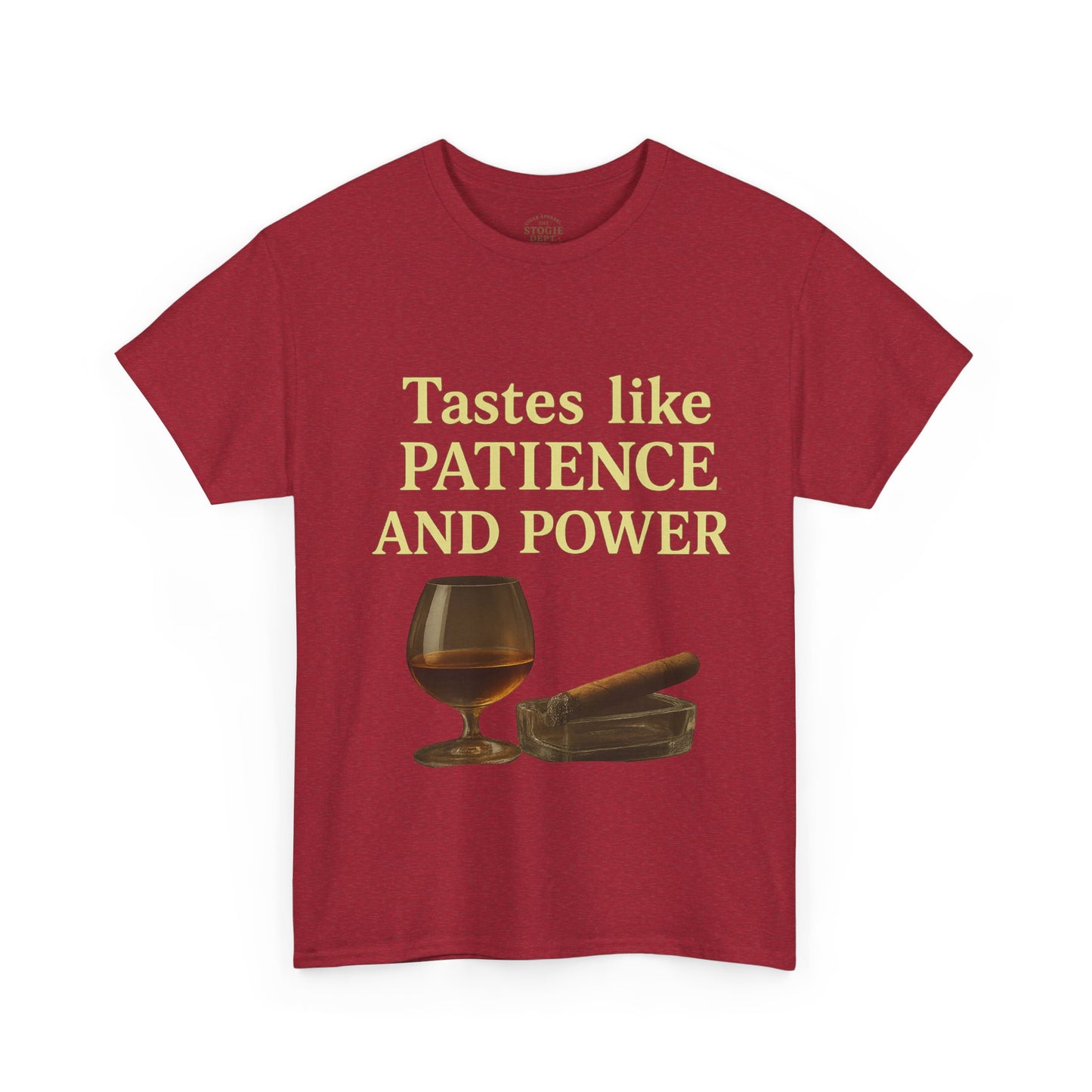 Patience and Power Tee, Funny Unisex Cotton T-Shirt, Gift for Whiskey Lovers, Inspirational Humor Shirt, Casual Everyday Wear