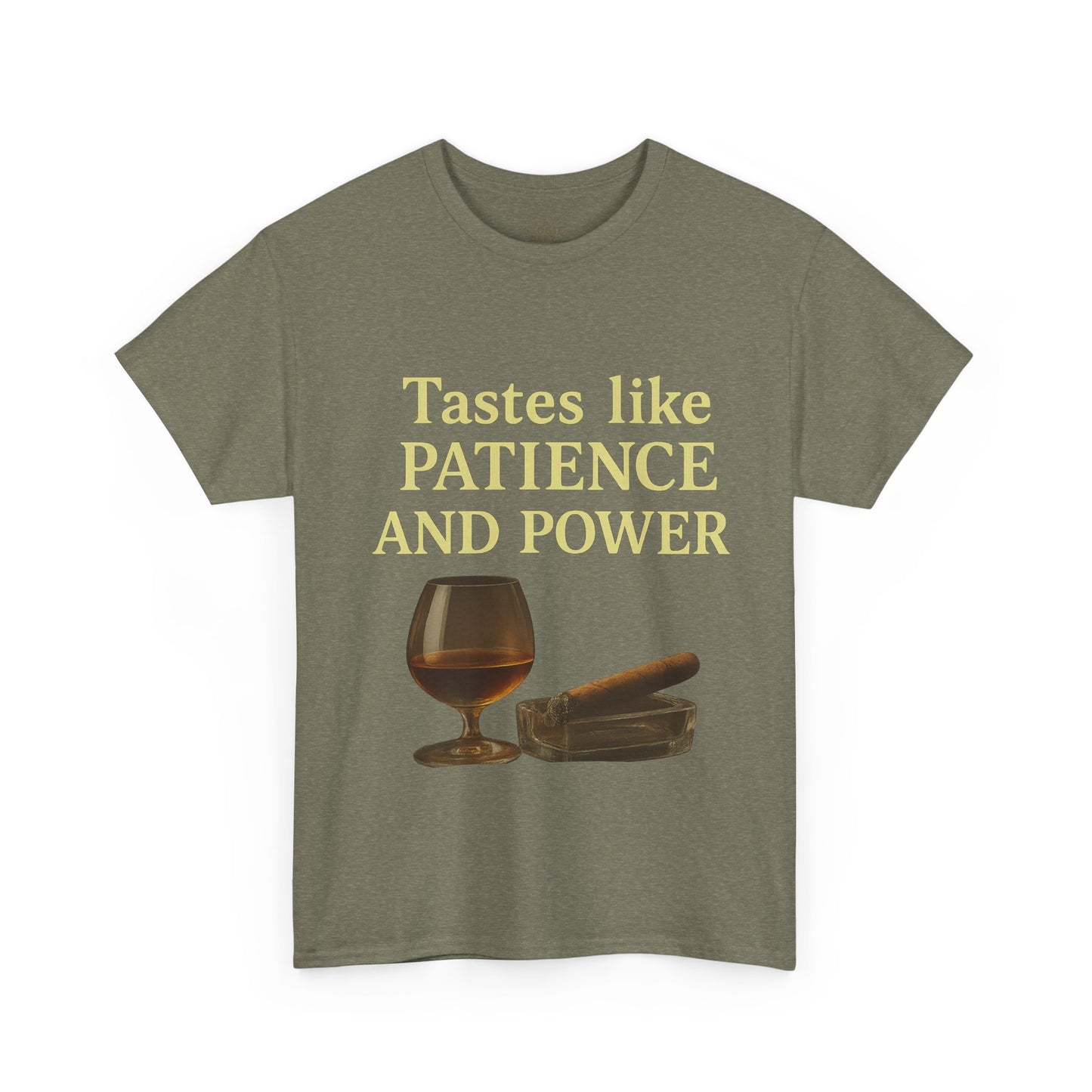Patience and Power Tee, Funny Unisex Cotton T-Shirt, Gift for Whiskey Lovers, Inspirational Humor Shirt, Casual Everyday Wear