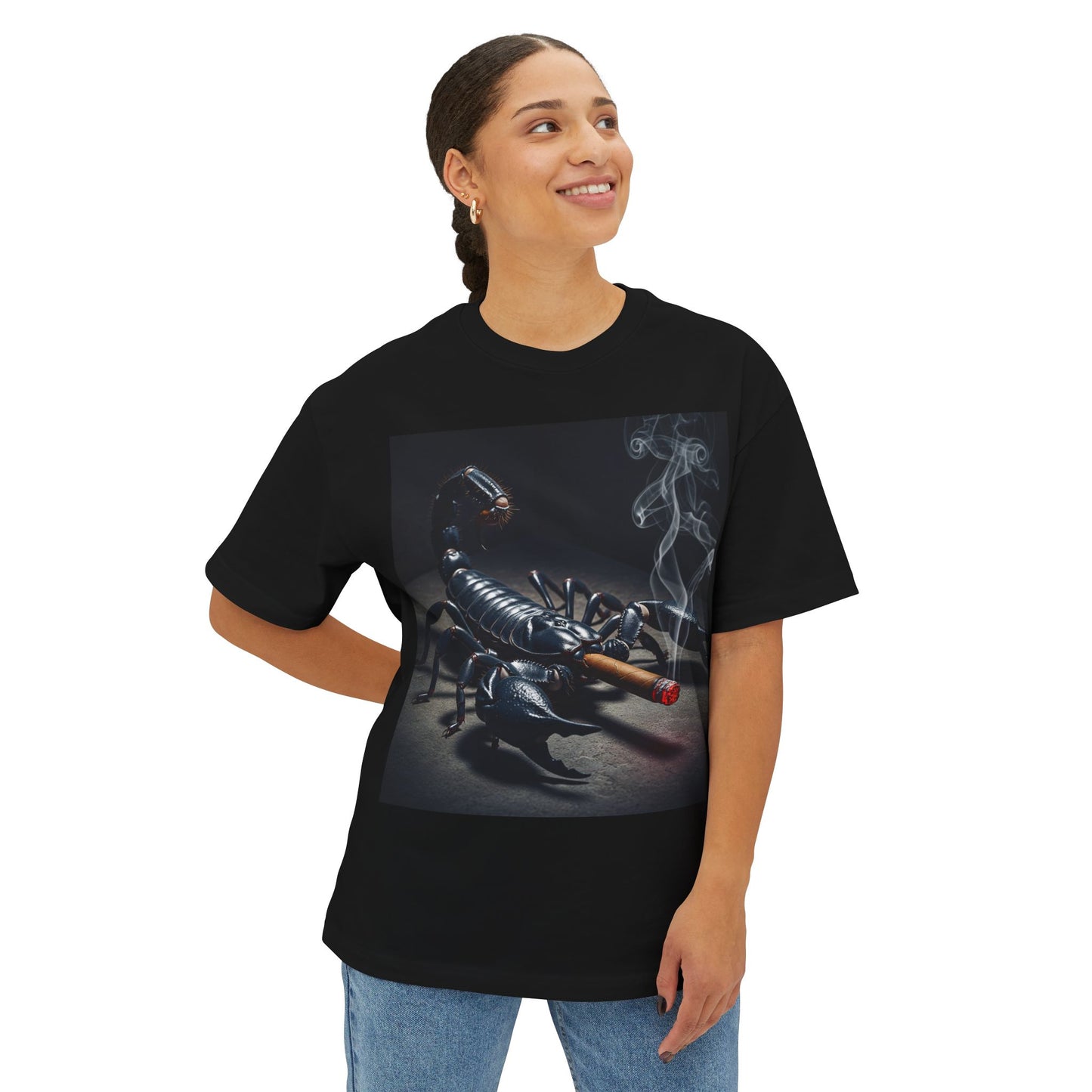 Edgy Scorpion Graphic Tee - Unisex Oversized Boxy Tee, Streetwear Fashion, Cool Casual Wear, Unique Gift for Friends, Party Outfit