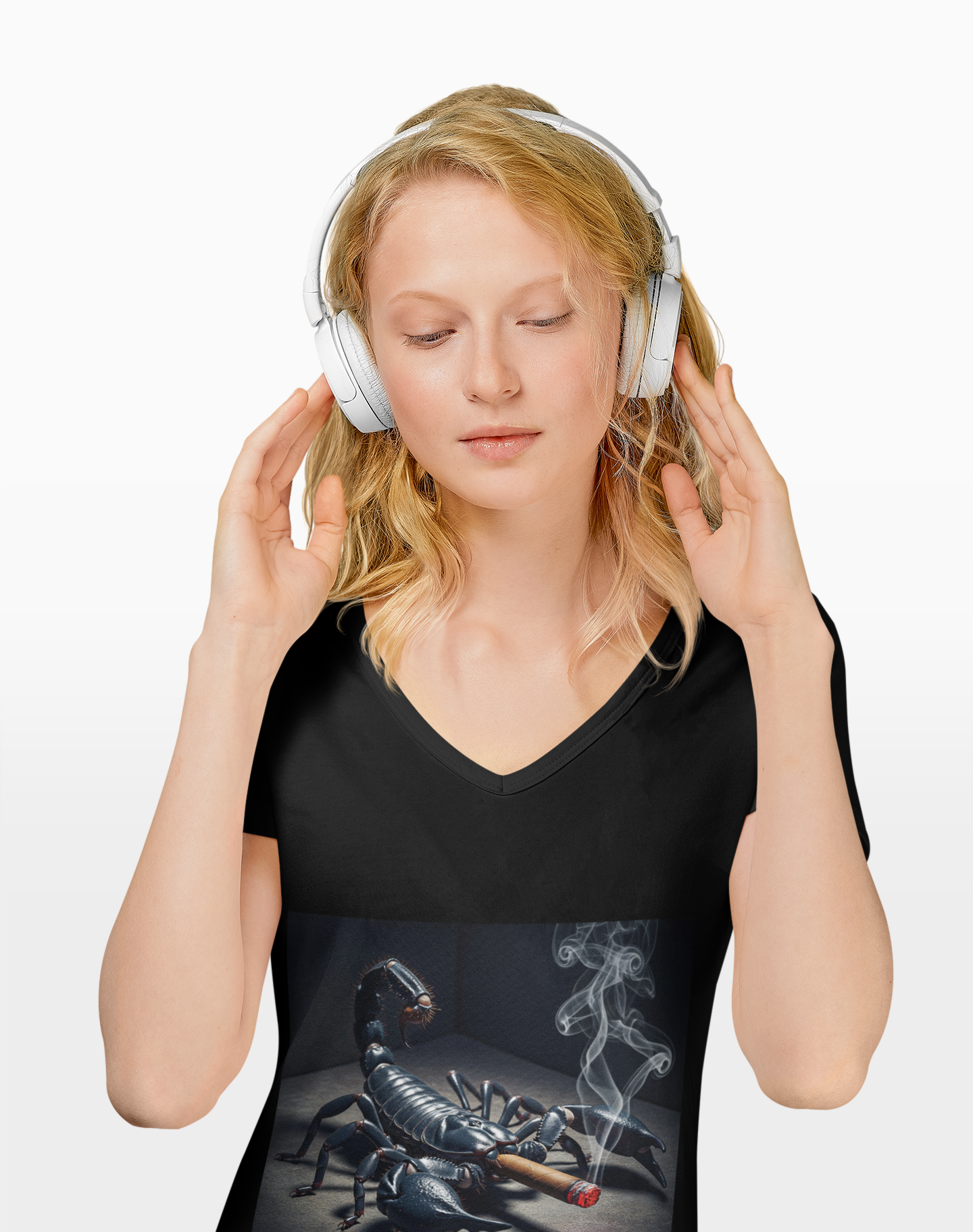Scorpion Smoke V-Neck Tee,