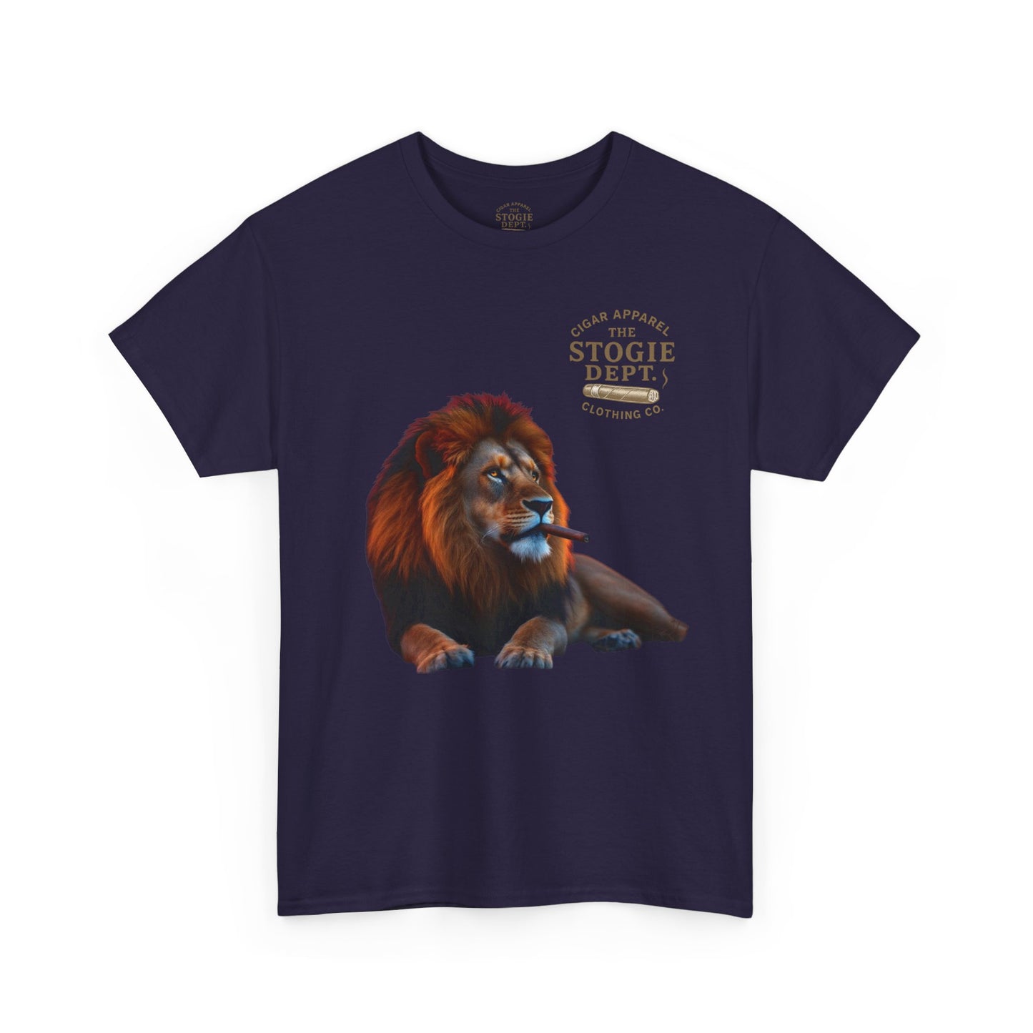 Majestic Lion Graphic Tee - Unisex Heavy Cotton Shirt for Animal Lovers, Relaxed Fit, Gift for Birthdays, Eco-Friendly Fashion