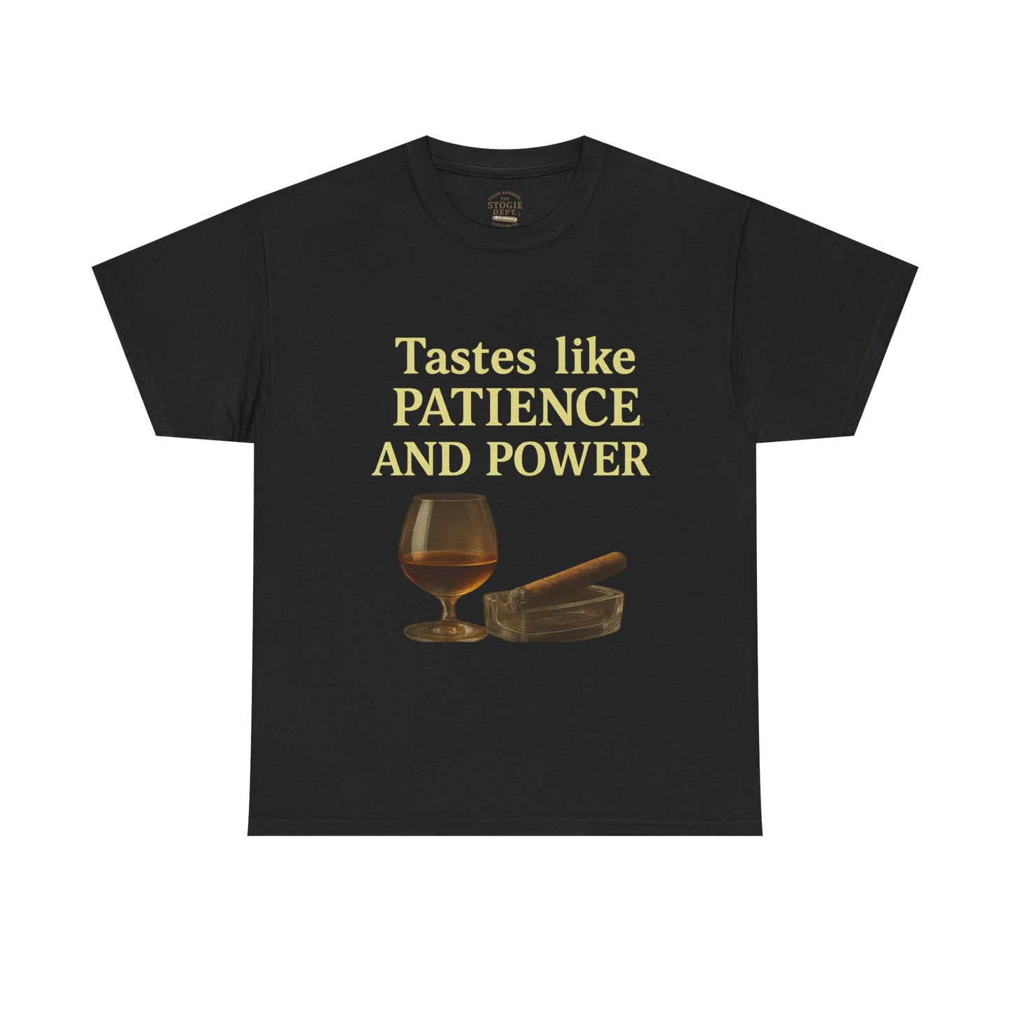 Patience and Power Tee, Funny Unisex Cotton T-Shirt, Gift for Whiskey Lovers, Inspirational Humor Shirt, Casual Everyday Wear