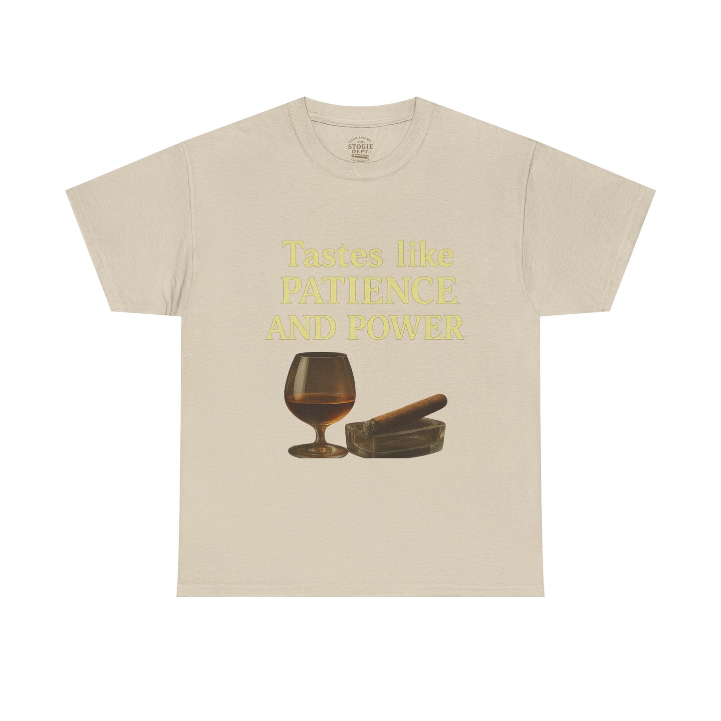 Patience and Power Tee, Funny Unisex Cotton T-Shirt, Gift for Whiskey Lovers, Inspirational Humor Shirt, Casual Everyday Wear