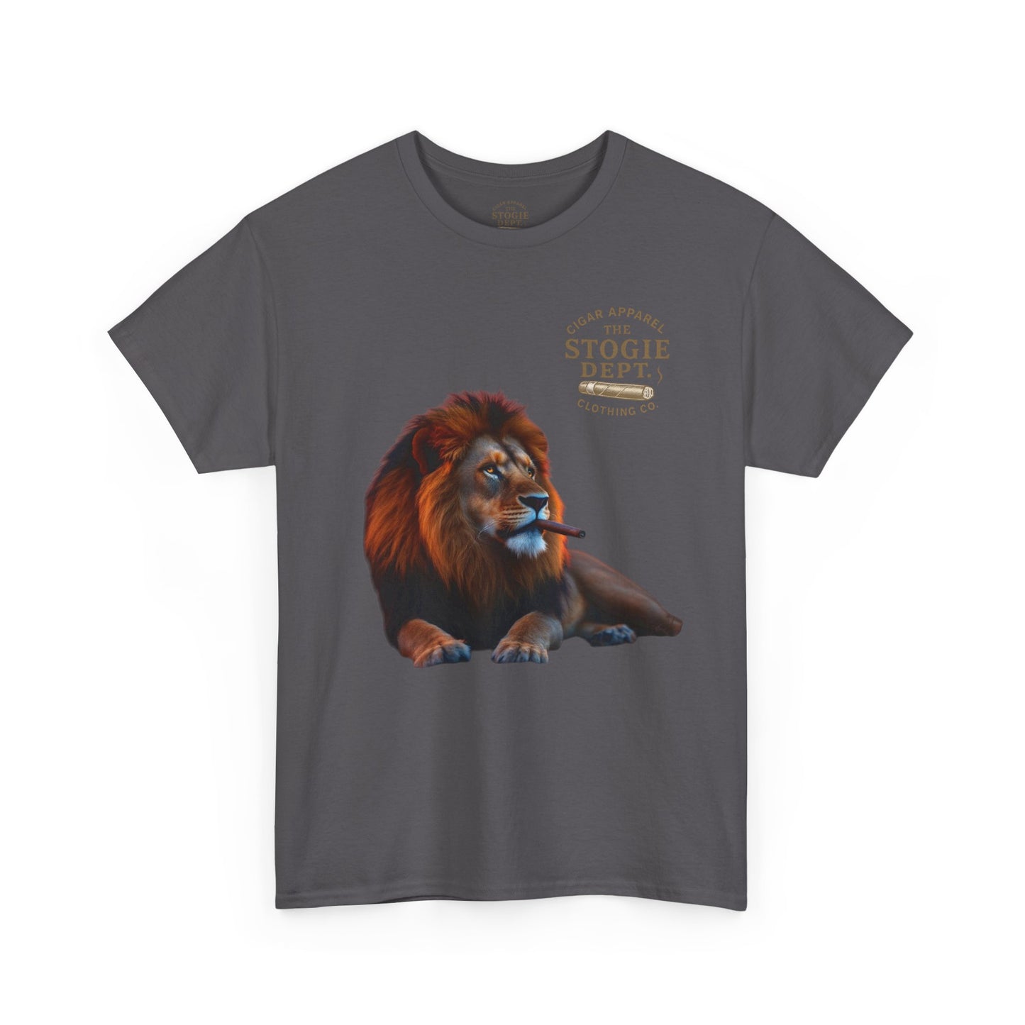Majestic Lion Graphic Tee - Unisex Heavy Cotton Shirt for Animal Lovers, Relaxed Fit, Gift for Birthdays, Eco-Friendly Fashion