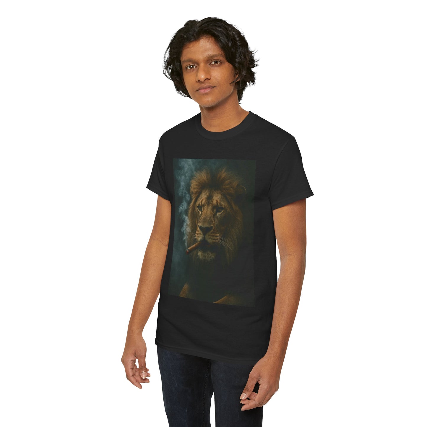Majestic Lion Unisex Heavy Cotton Tee | Graphic Tee, Animal Lover Shirt, Unique Gift, Casual Wear, Statement Shirt