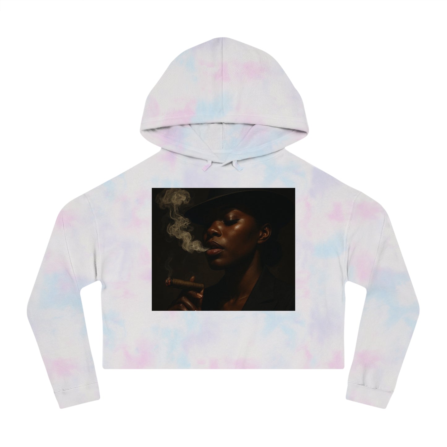 Chic Cropped Hoodie with Smoky Vibes,