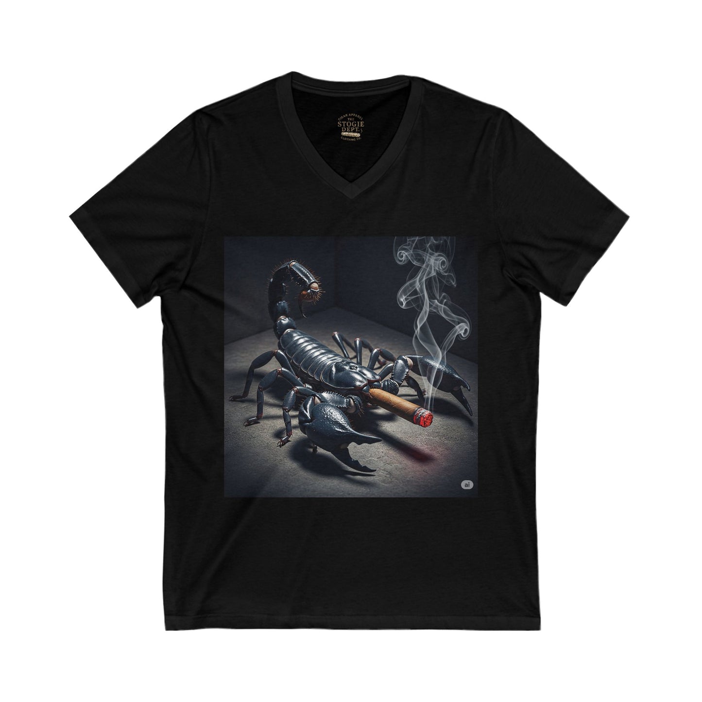 Scorpion Smoke V-Neck Tee,