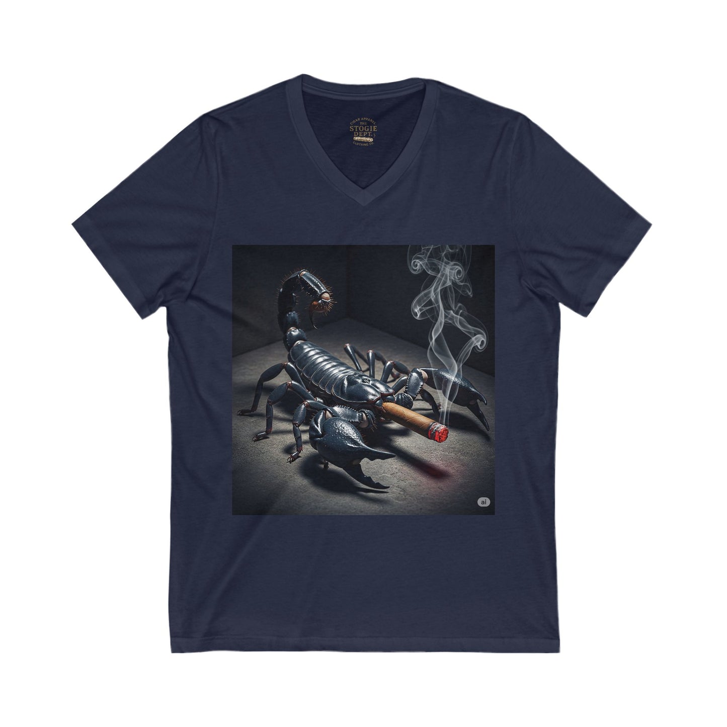 Scorpion Smoke V-Neck Tee,